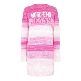 Moschino Intarsia Knit Logo Dress