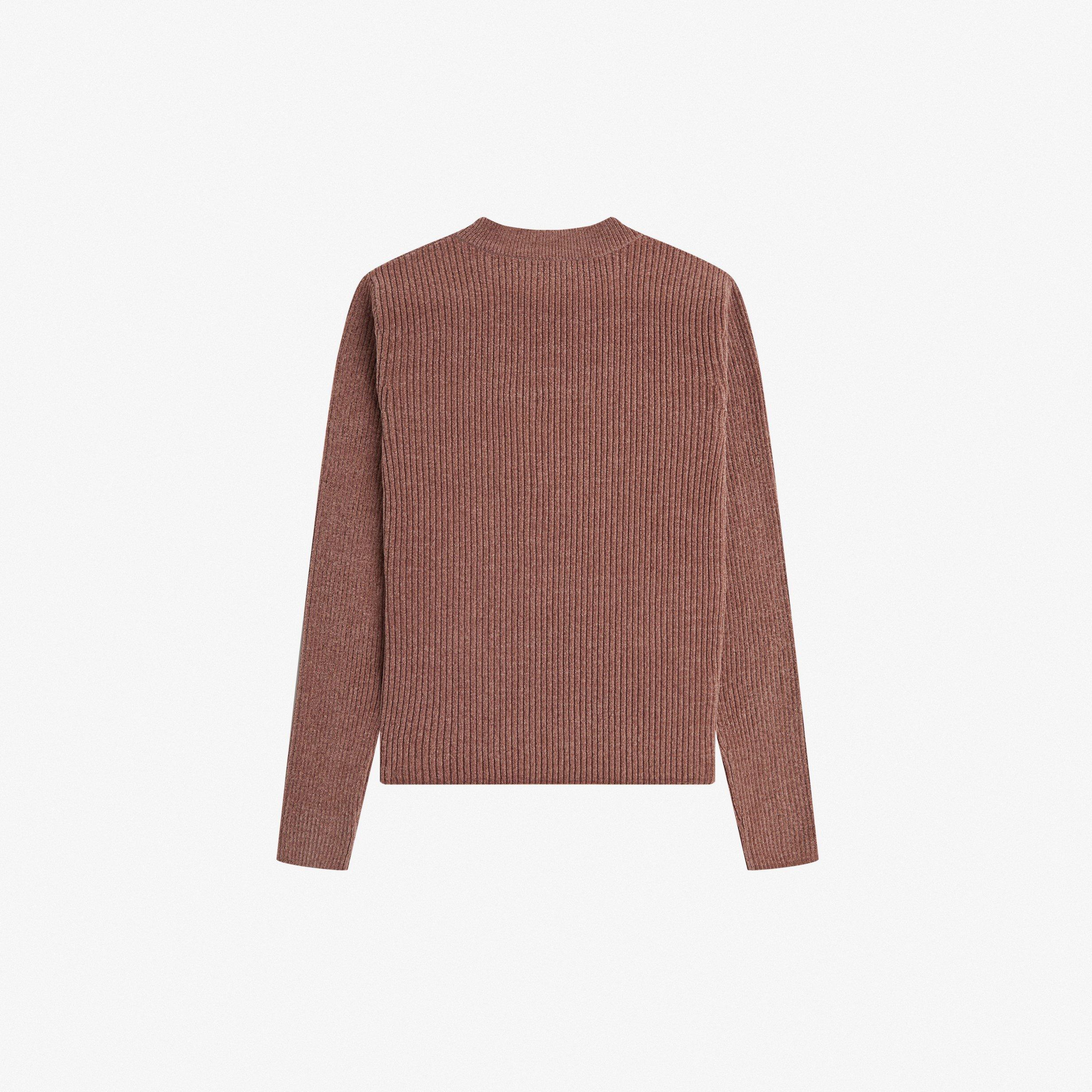 S52 Pink - Fred Perry - Women's Chenille Rib Knitted Top - 6