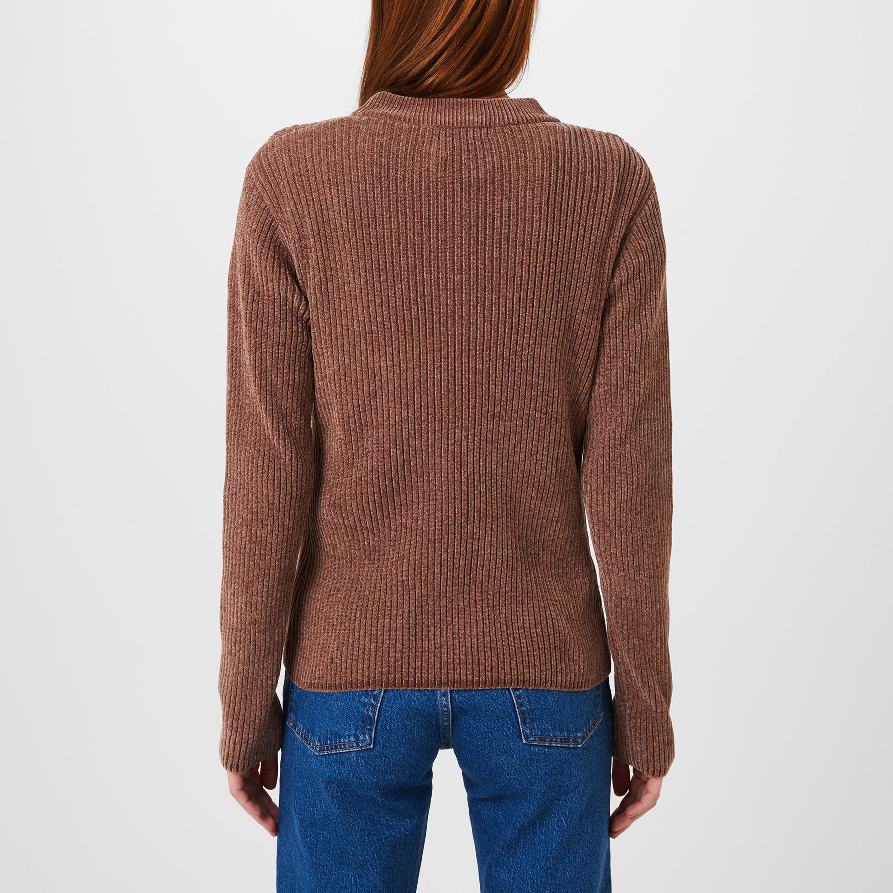 S52 Pink - Fred Perry - Women's Chenille Rib Knitted Top - 3