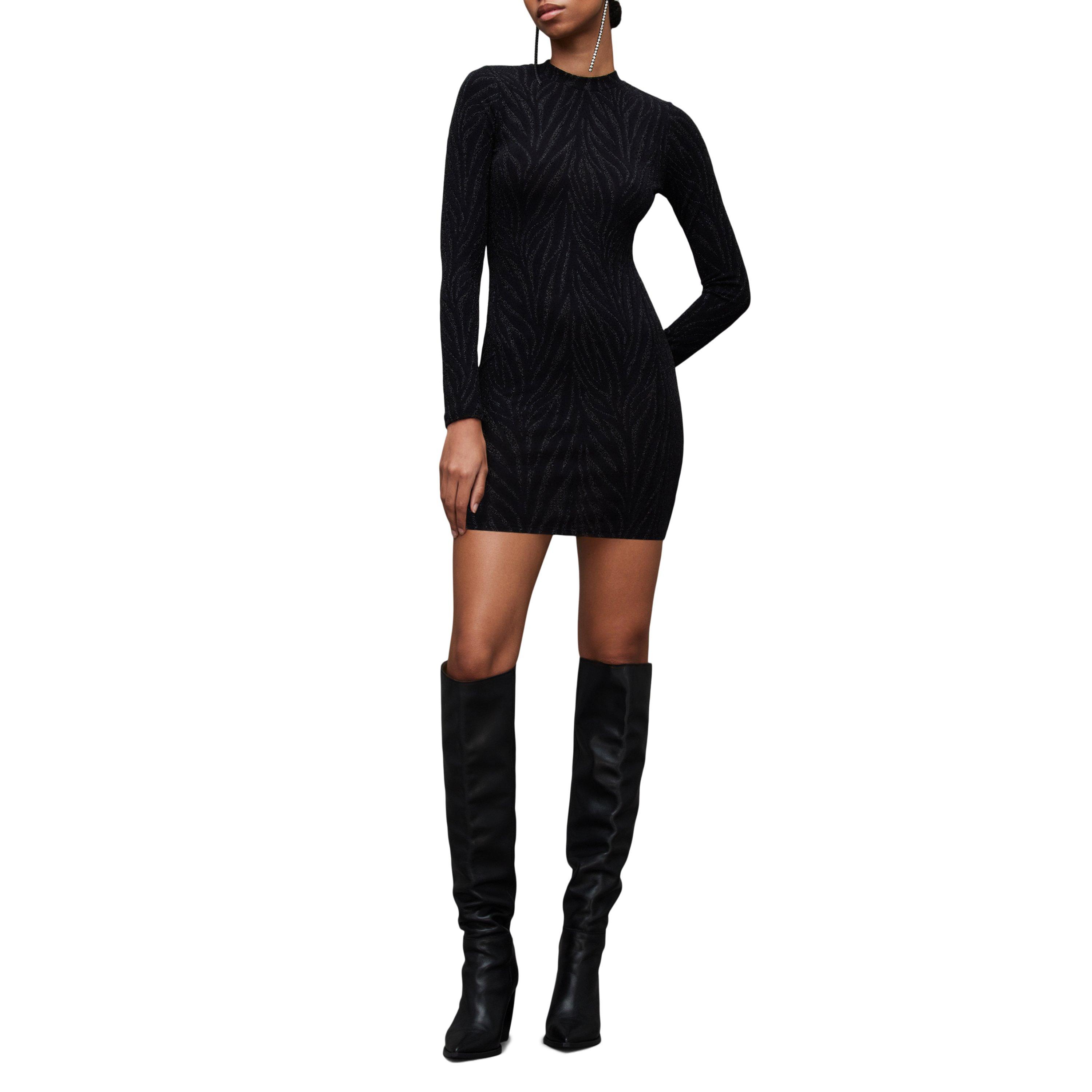 black - AllSaints - Women's Amaya Bodycon Dress - 3