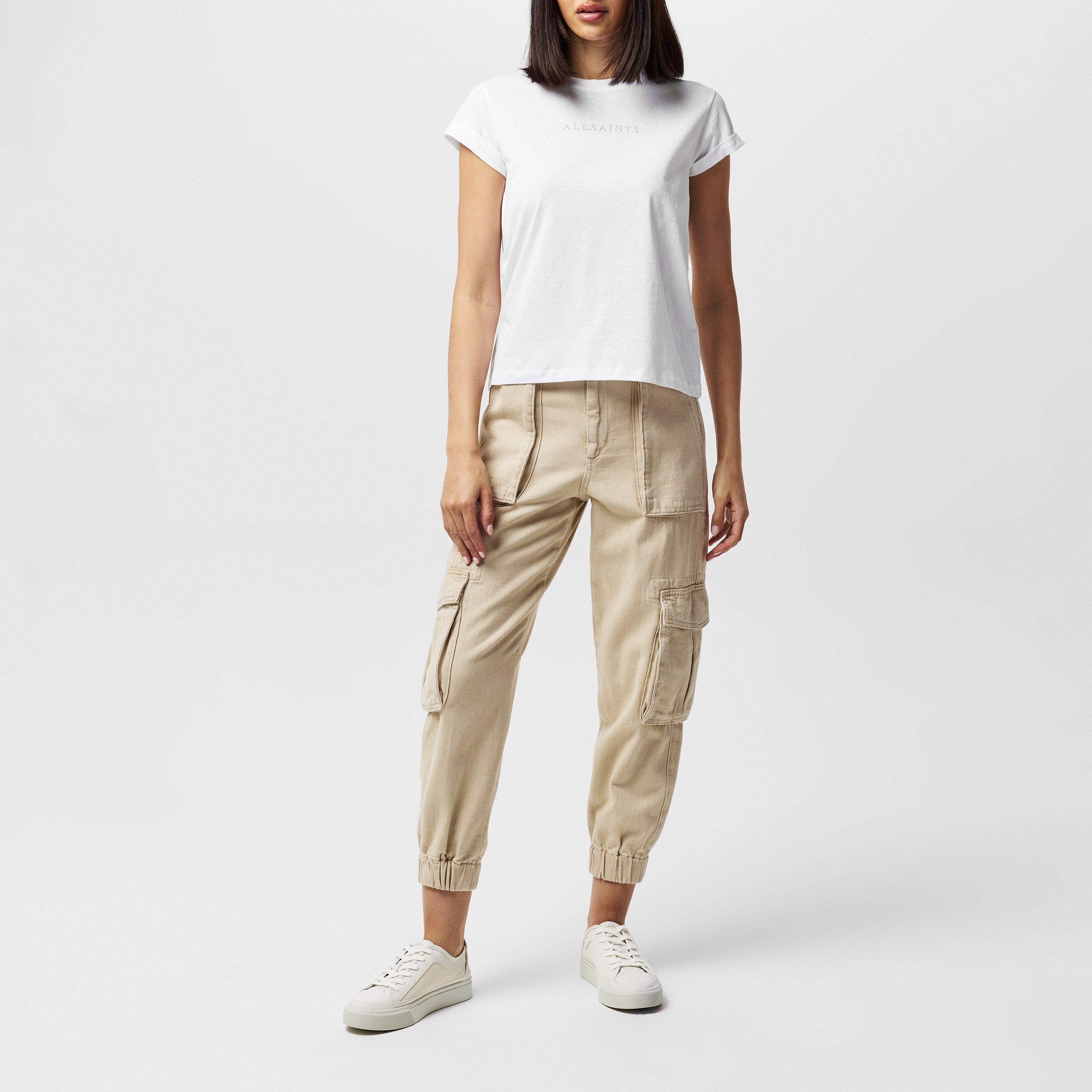 optic white - AllSaints - Women's Anna Regular Fit T-Shirt - 4