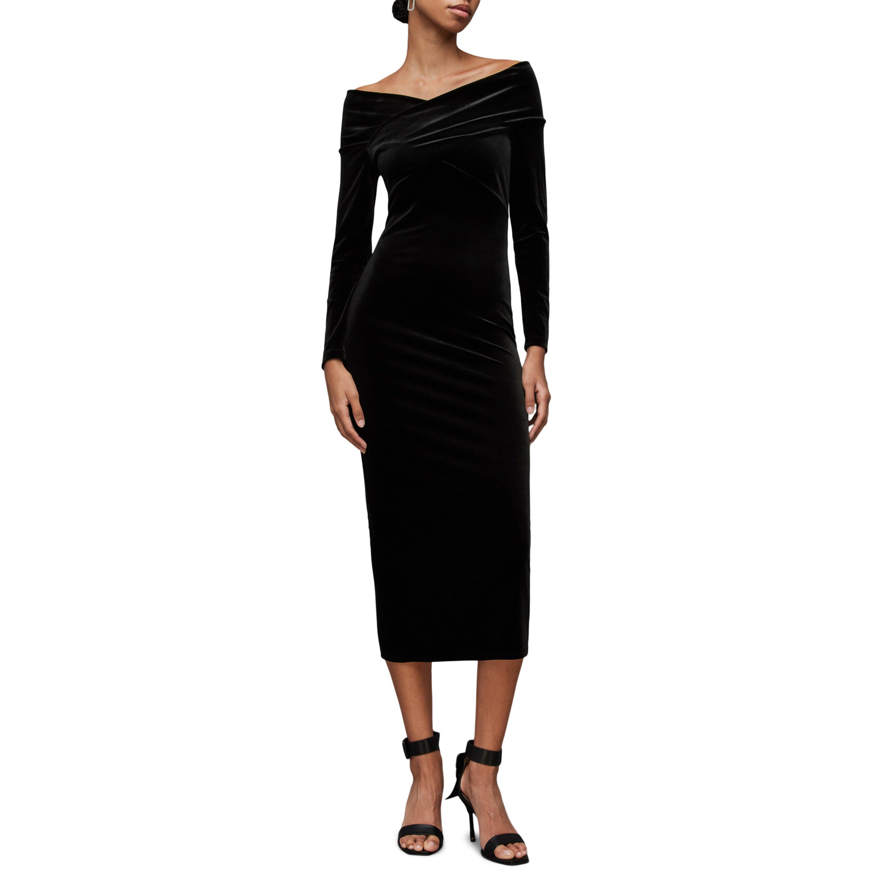 black - AllSaints - All Delta Dress Ld41 - 6