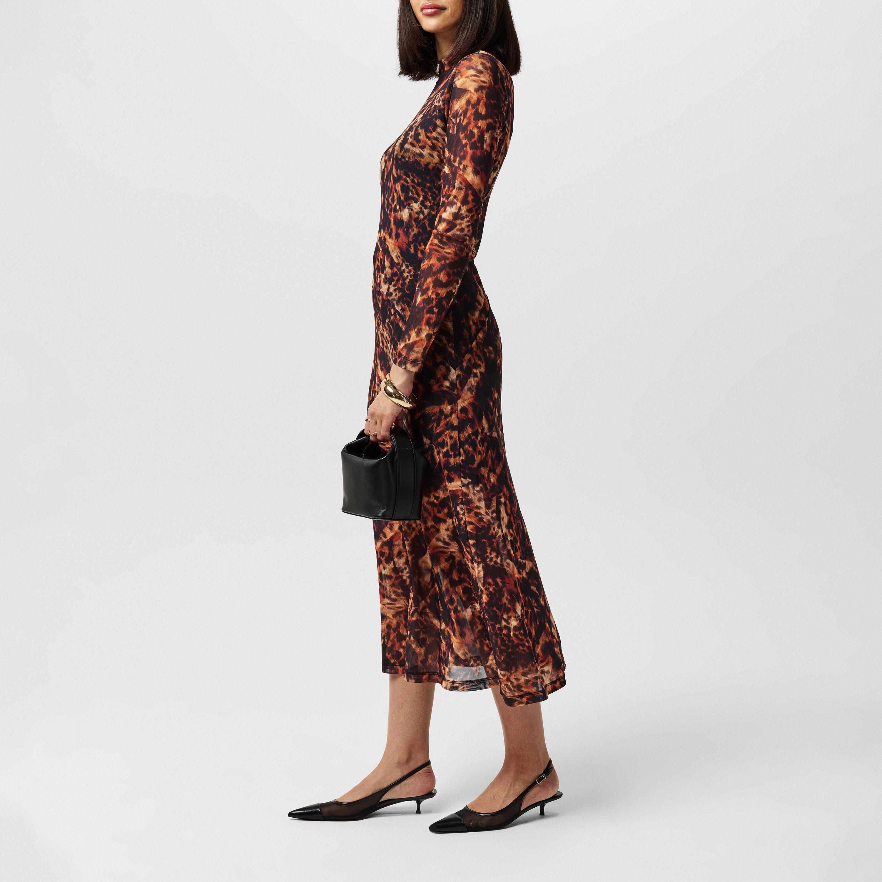 brown - AllSaints - Women's Hanna Spark Bodycon Dress - 2