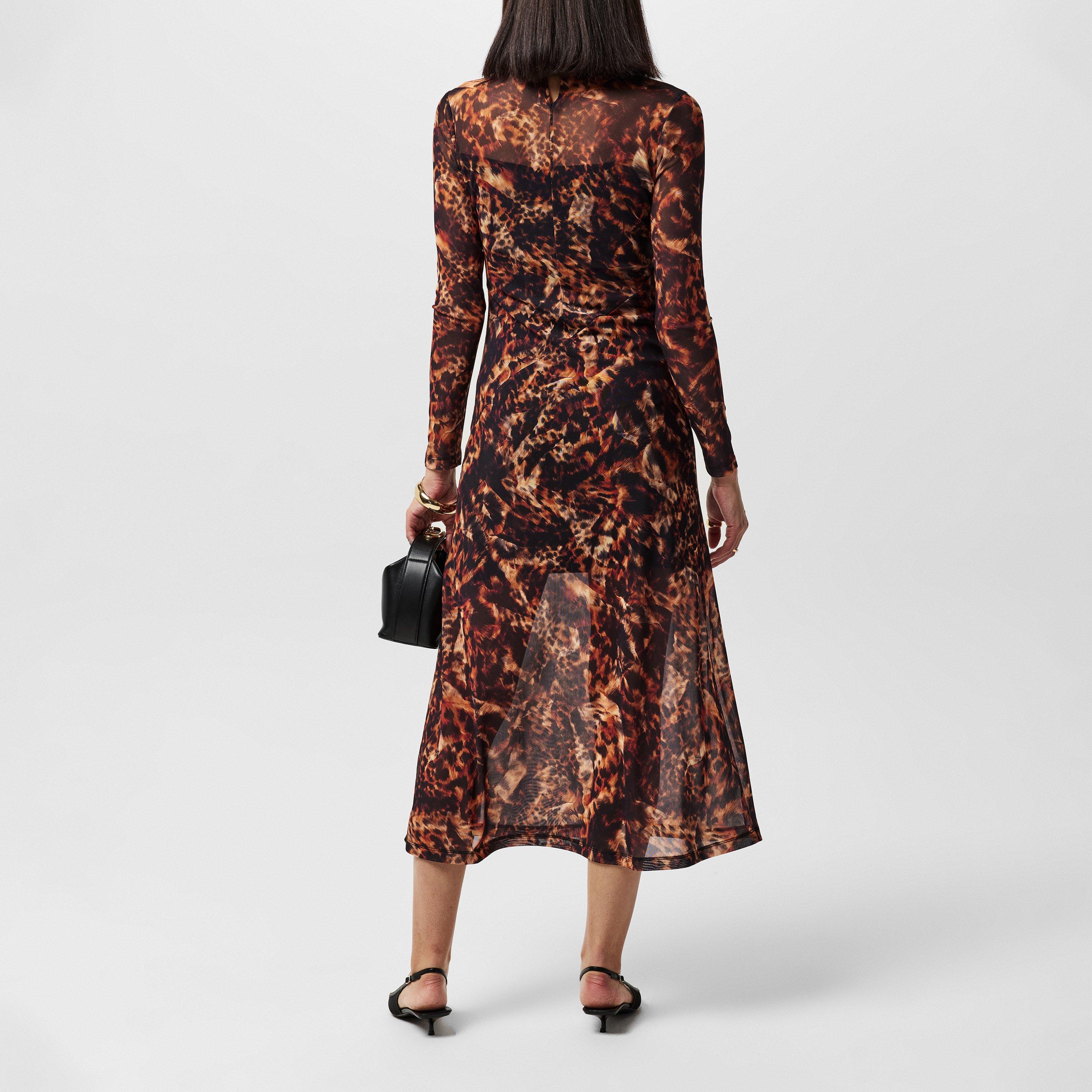 brown - AllSaints - Women's Hanna Spark Bodycon Dress - 3