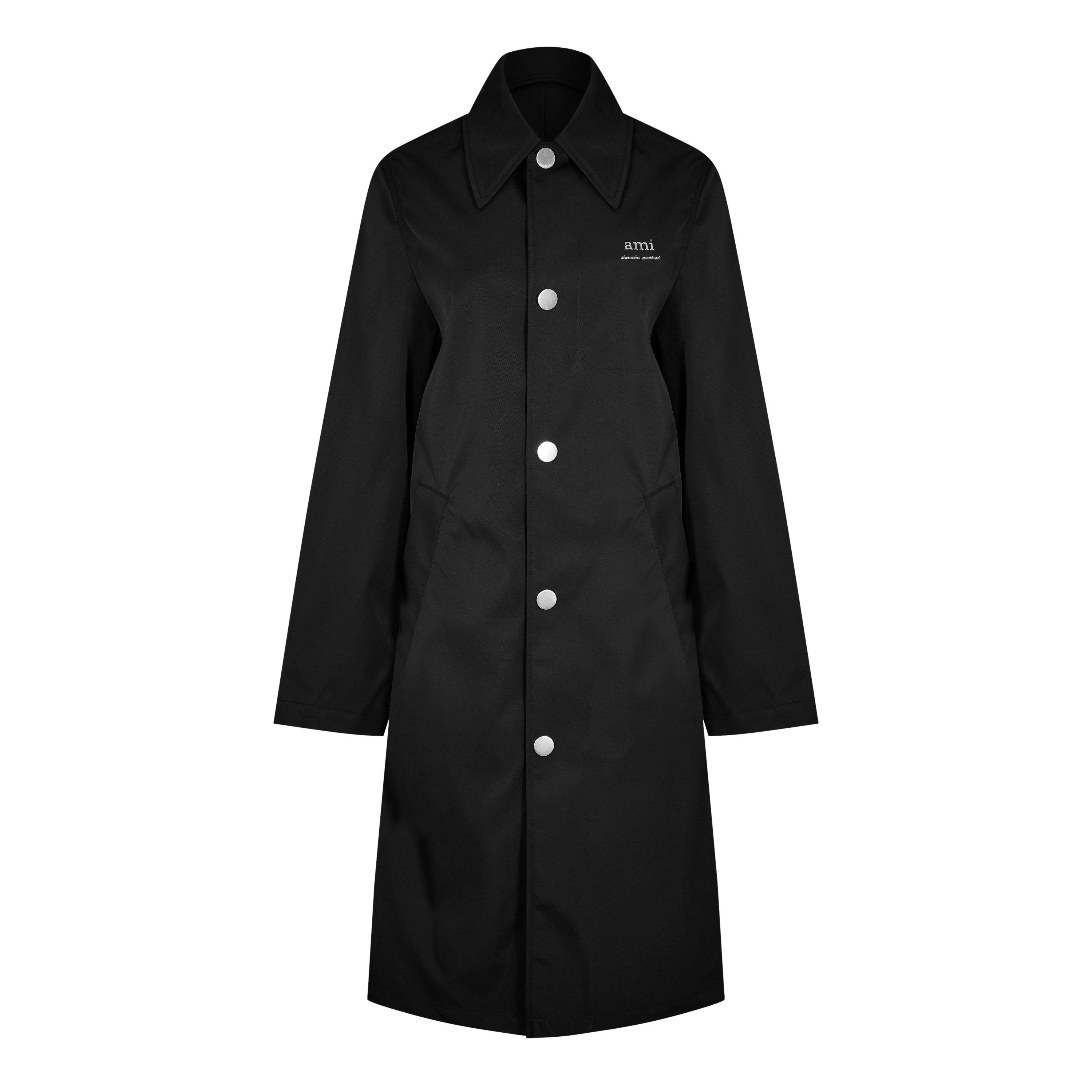 Ami Paris Women's Mid-Length Long Sleeve Rain Anorak | Cruise Fashion