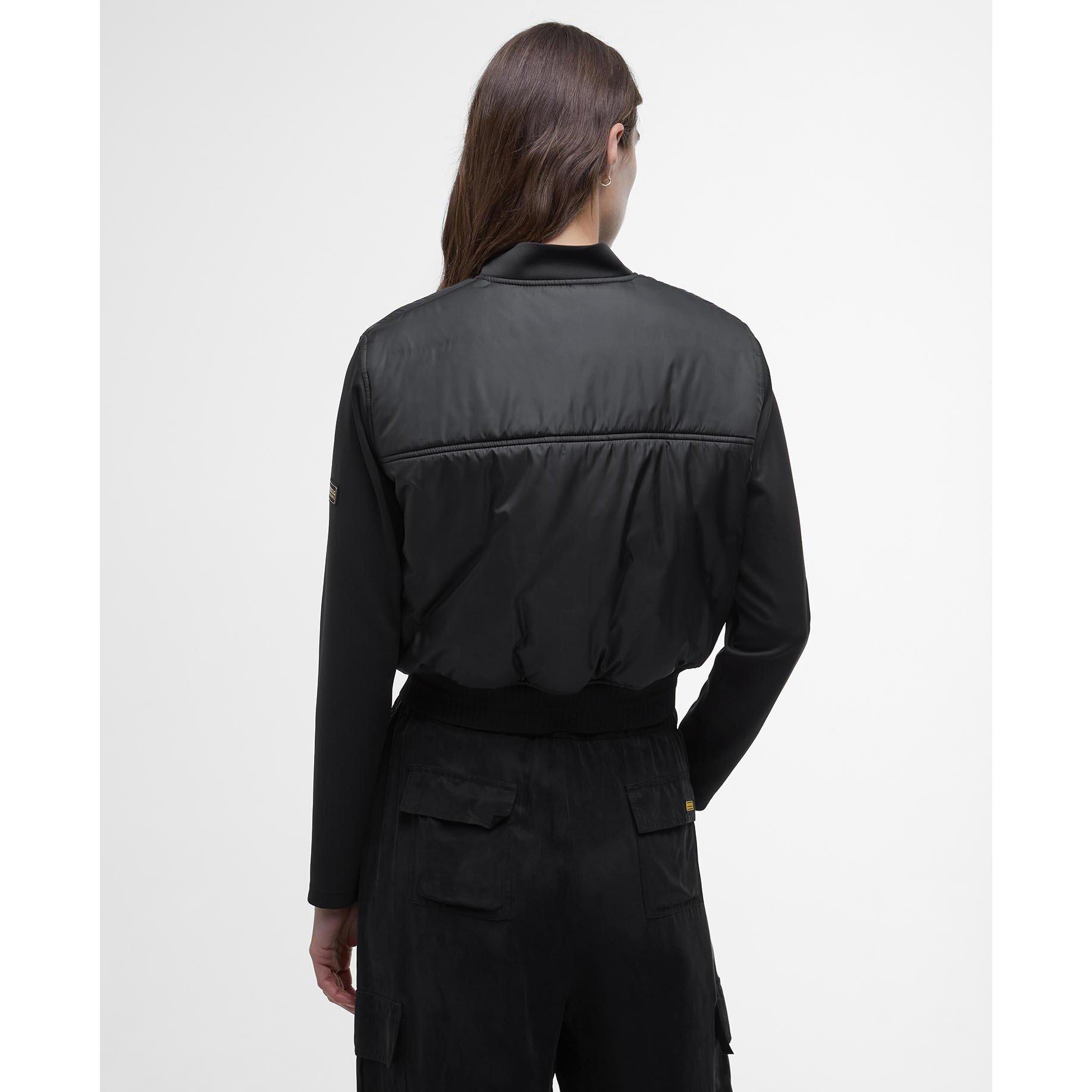 Black - Barbour International - Women's Emerson Quilted Long Sleeve Bomber Jacket - 2