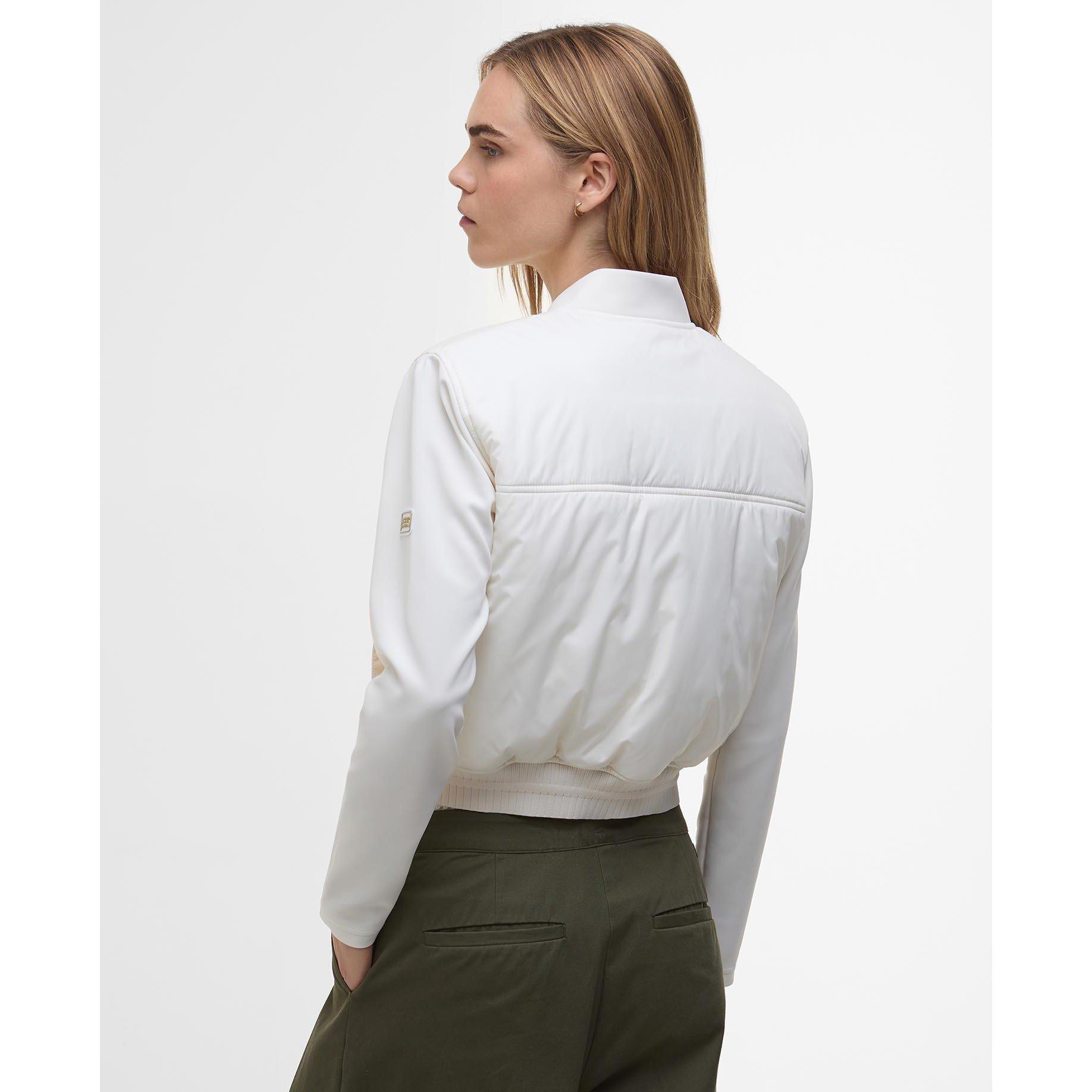 Neutral - Barbour International - Women's Emerson Quilted Long Sleeve Bomber Jacket - 2