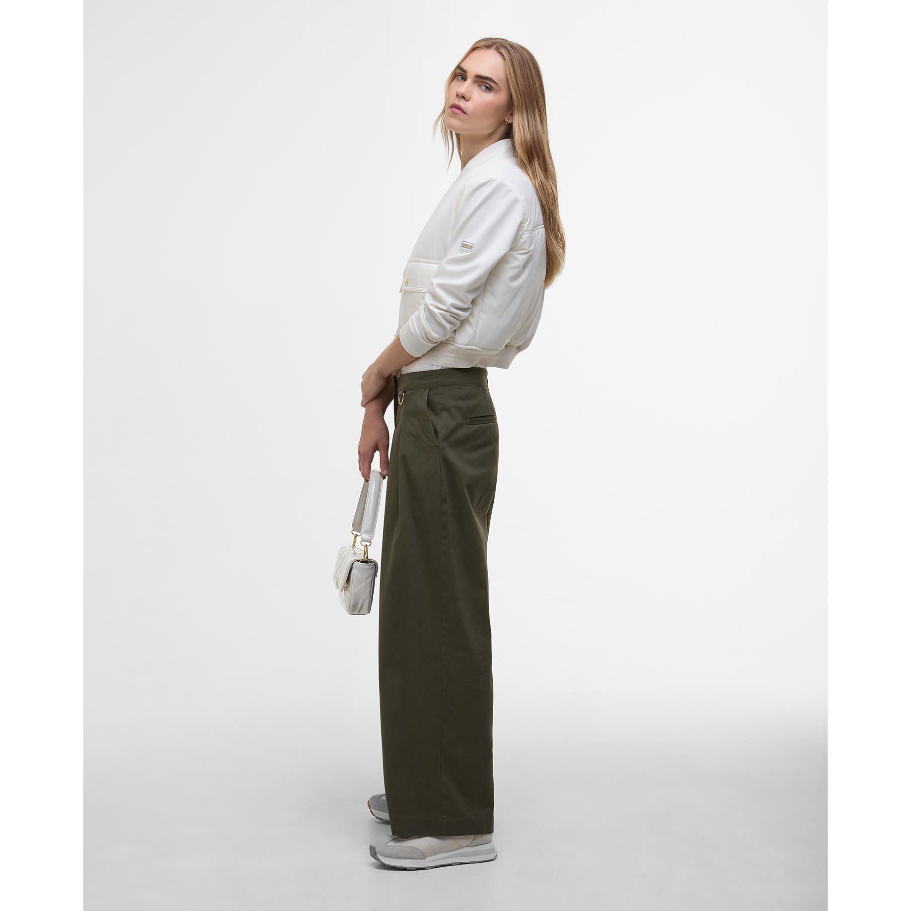 Neutral - Barbour International - Women's Emerson Quilted Long Sleeve Bomber Jacket - 3