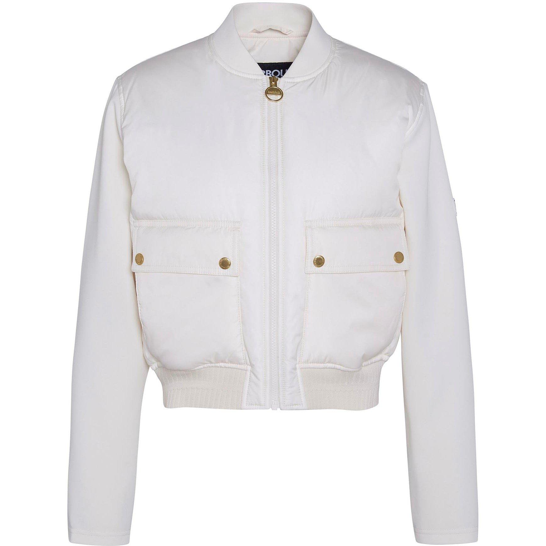 Neutral - Barbour International - Women's Emerson Quilted Long Sleeve Bomber Jacket - 7