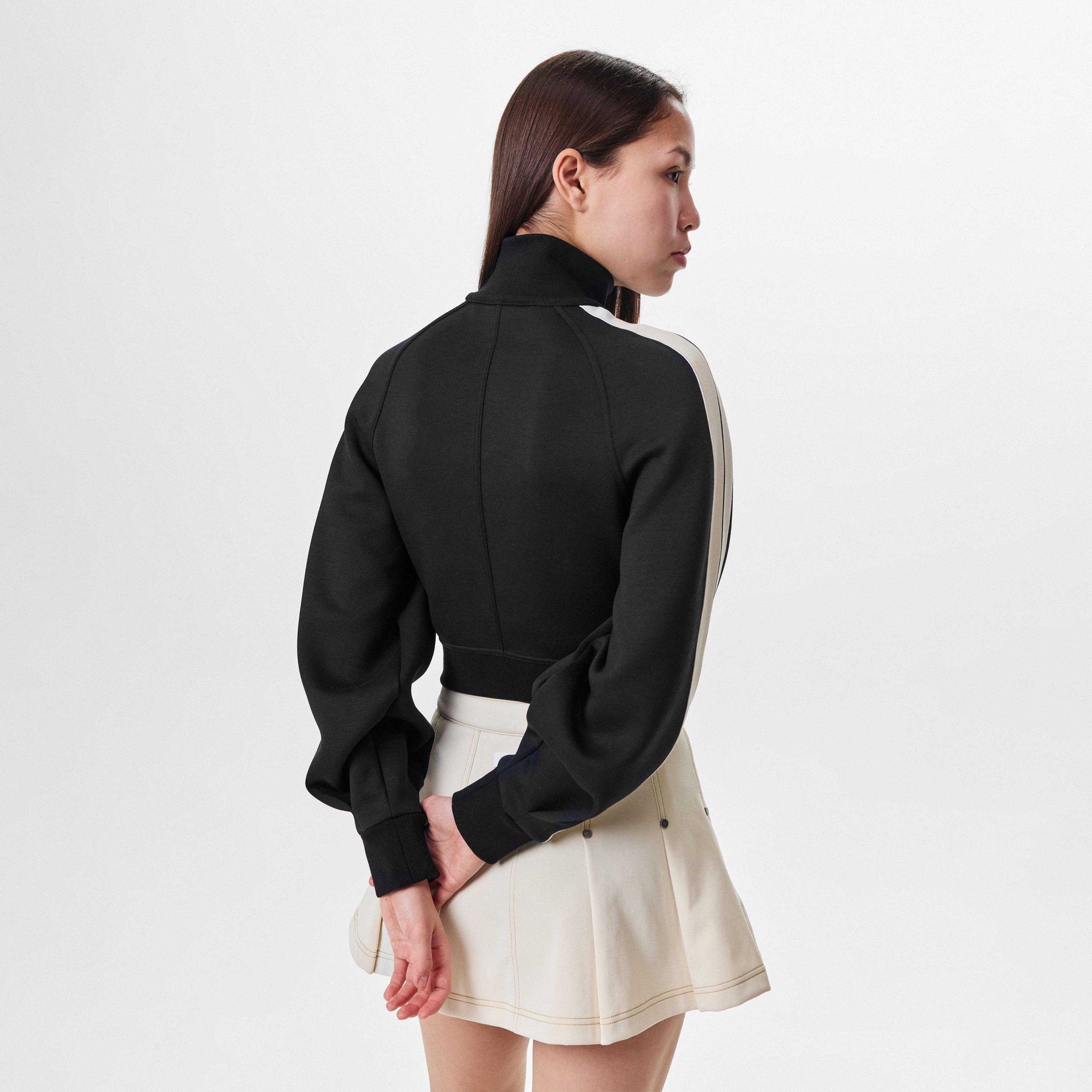 Blk/Wht - Palm Angels - Cropped Tracksuit Top - 3