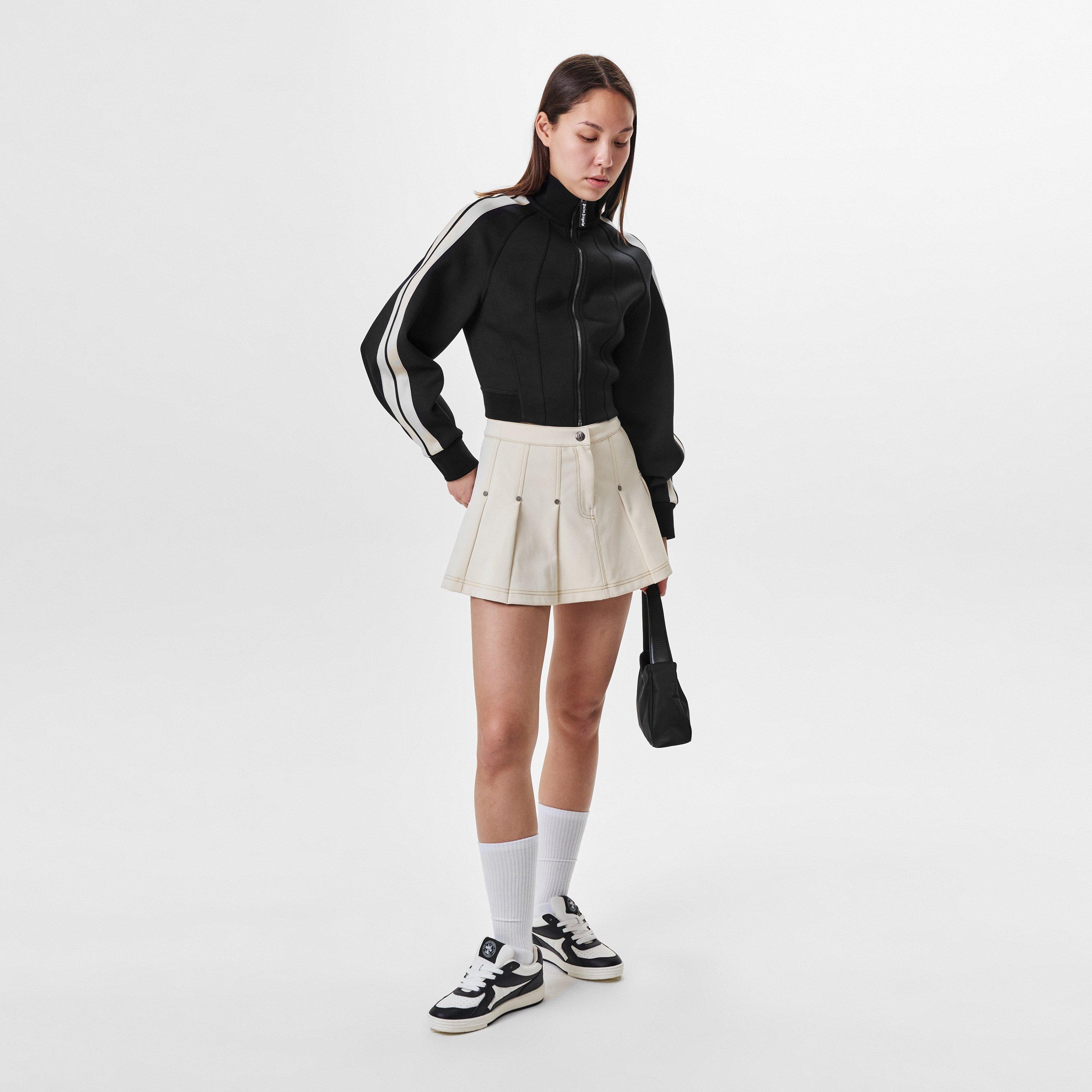 Blk/Wht - Palm Angels - Cropped Tracksuit Top - 5
