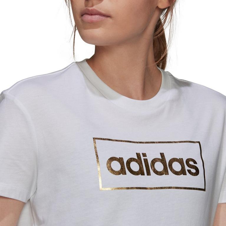 Blanc/Or - adidas - Moschino logo-appliqued T-shirt - 5