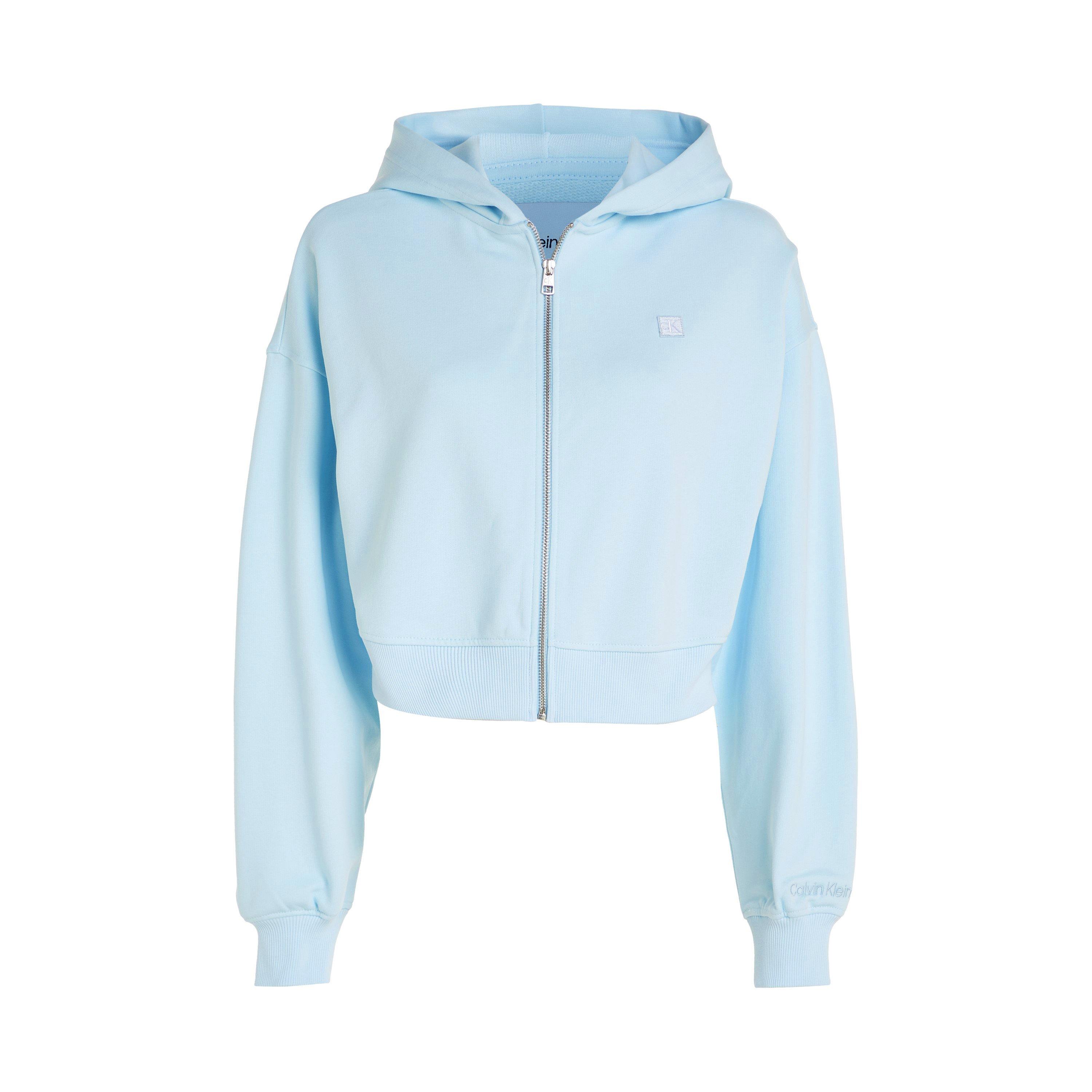 Keepsake Blue - Calvin Klein Jeans - Embroidered Badge Zip-Through Hoodie - 5