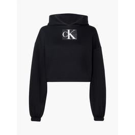 Calvin Klein Jeans Cropped Sequin Logo Hoodie