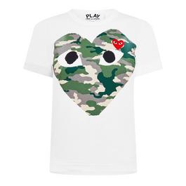 Comme des Garcons PLAY Camouflage Heart Print