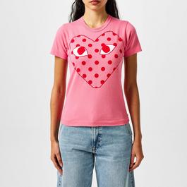 Comme des Garcons PLAY Polka Dot Heart T Shirt