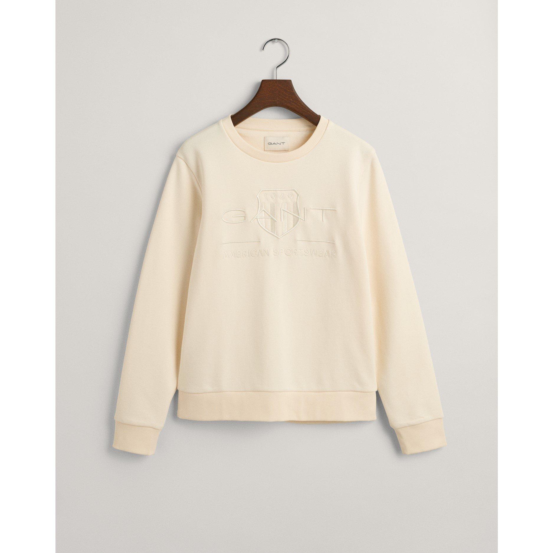 Gant Women's Tonal Archive Shield Sweatshirt - 116 Linen - 10 (S)