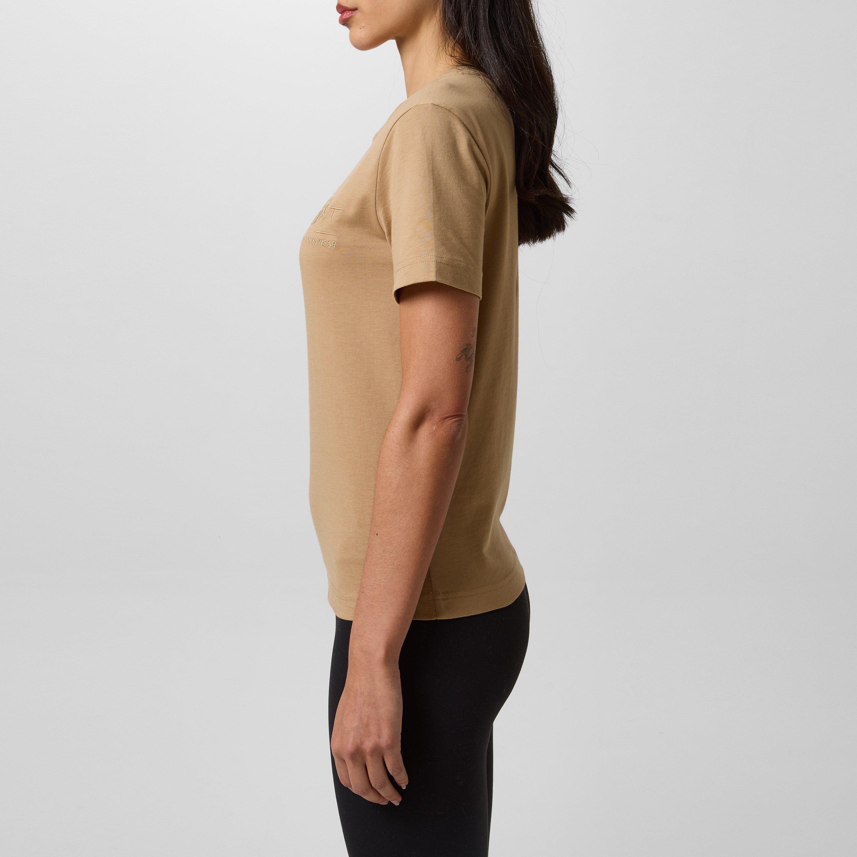 Caramel Beige - Gant - Tonal Archive Shield T-Shirt - 2