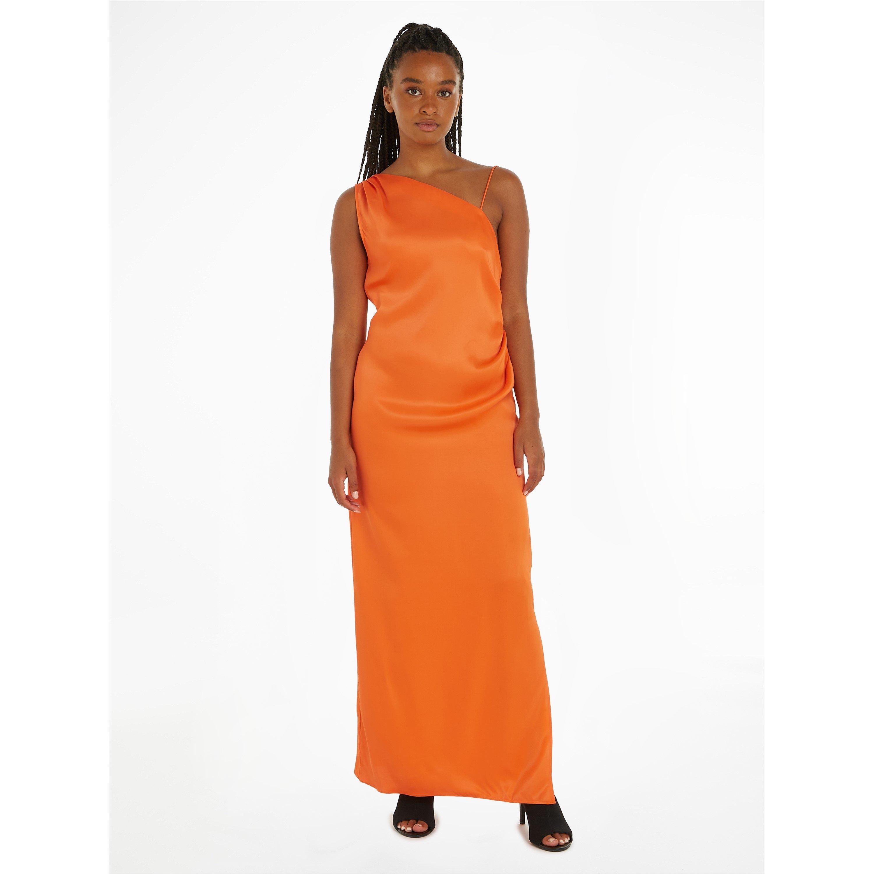 Flame - Calvin Klein - Women's Asymmetric Open Back Midi Slip Dress - 2