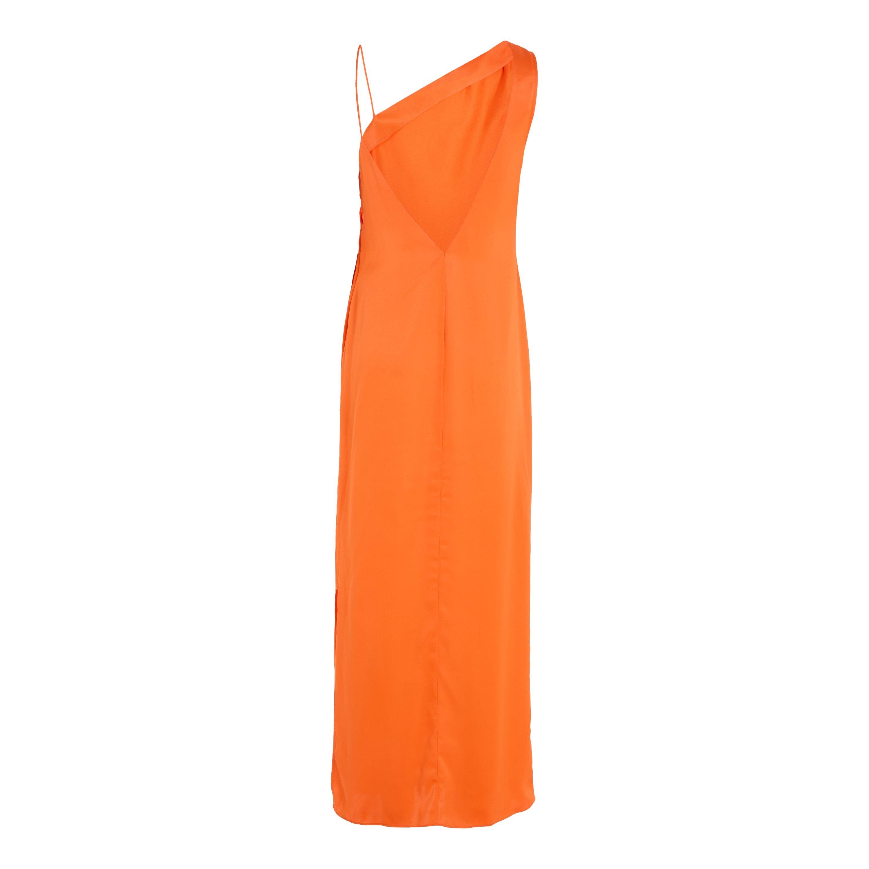 Flame - Calvin Klein - Women's Asymmetric Open Back Midi Slip Dress - 6