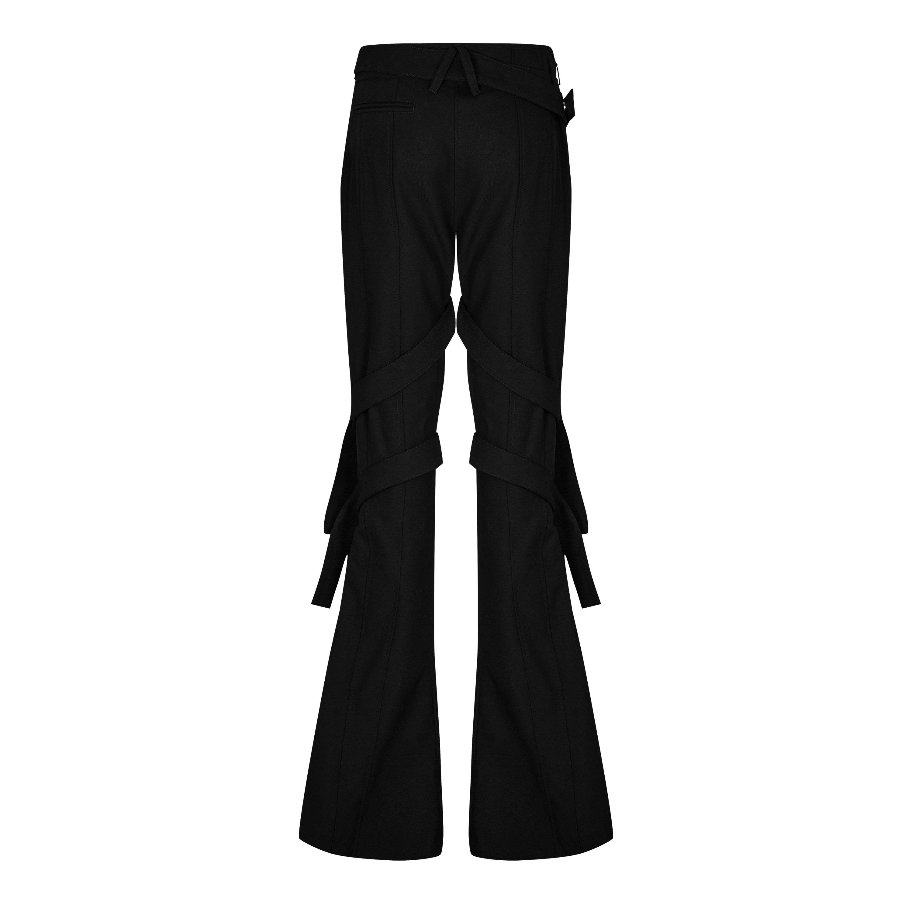 Black - Ambush - Strap-Detail Flared Trousers - 5