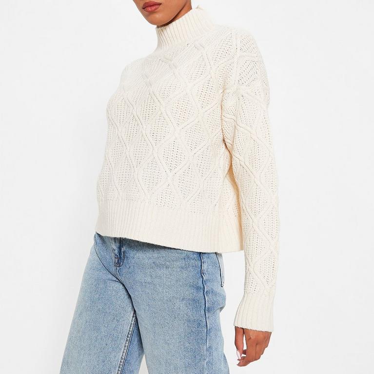 AVENA - I Saw It First - ISAWITFIRST High Neck Cable Knit Jumper - 3