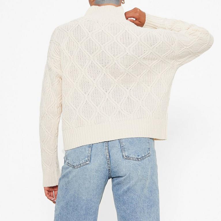 AVENA - I Saw It First - ISAWITFIRST High Neck Cable Knit Jumper - 5