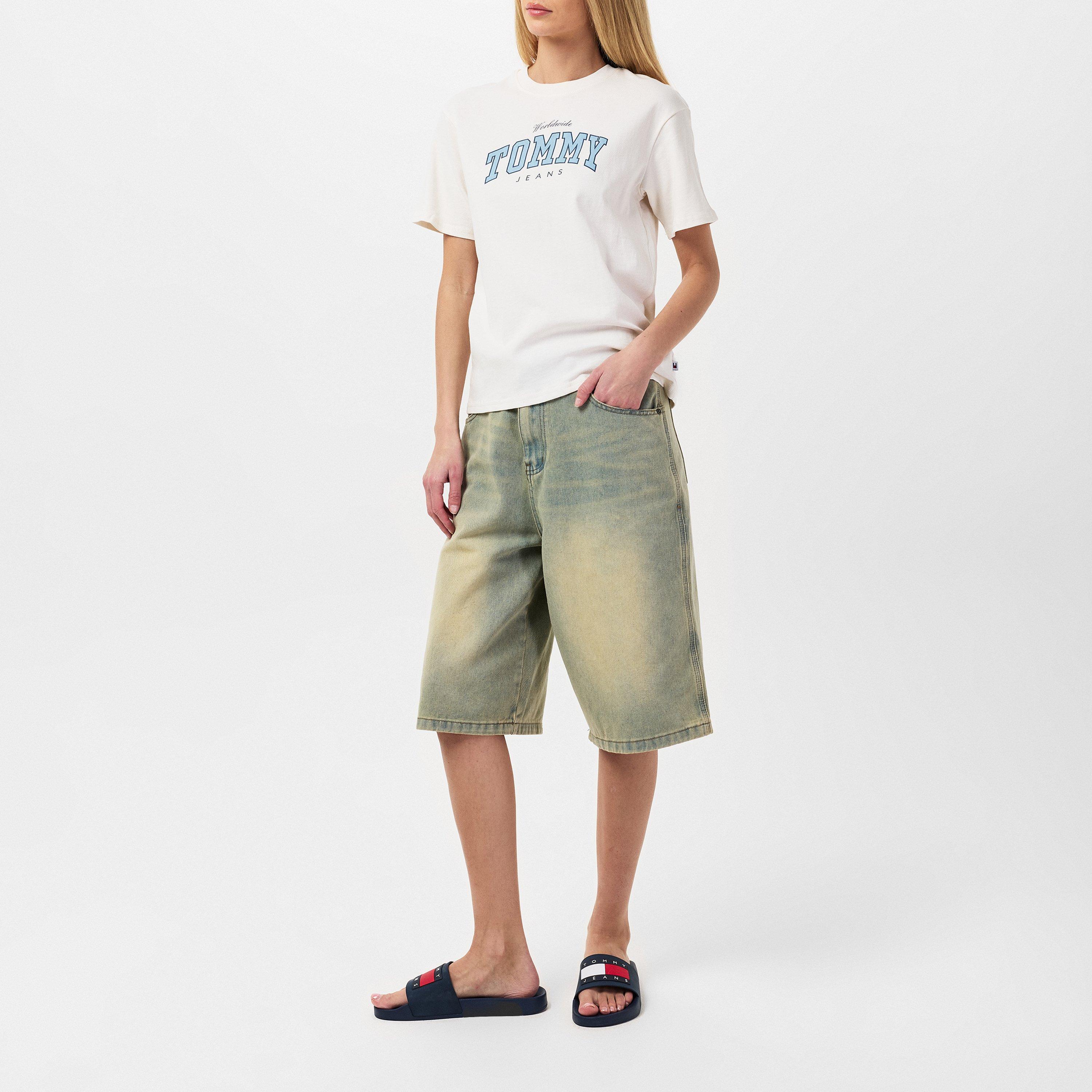 Branco Antigo - Tommy Jeans - Women's TJ Varsity Regular Fit T-Shirt - 7