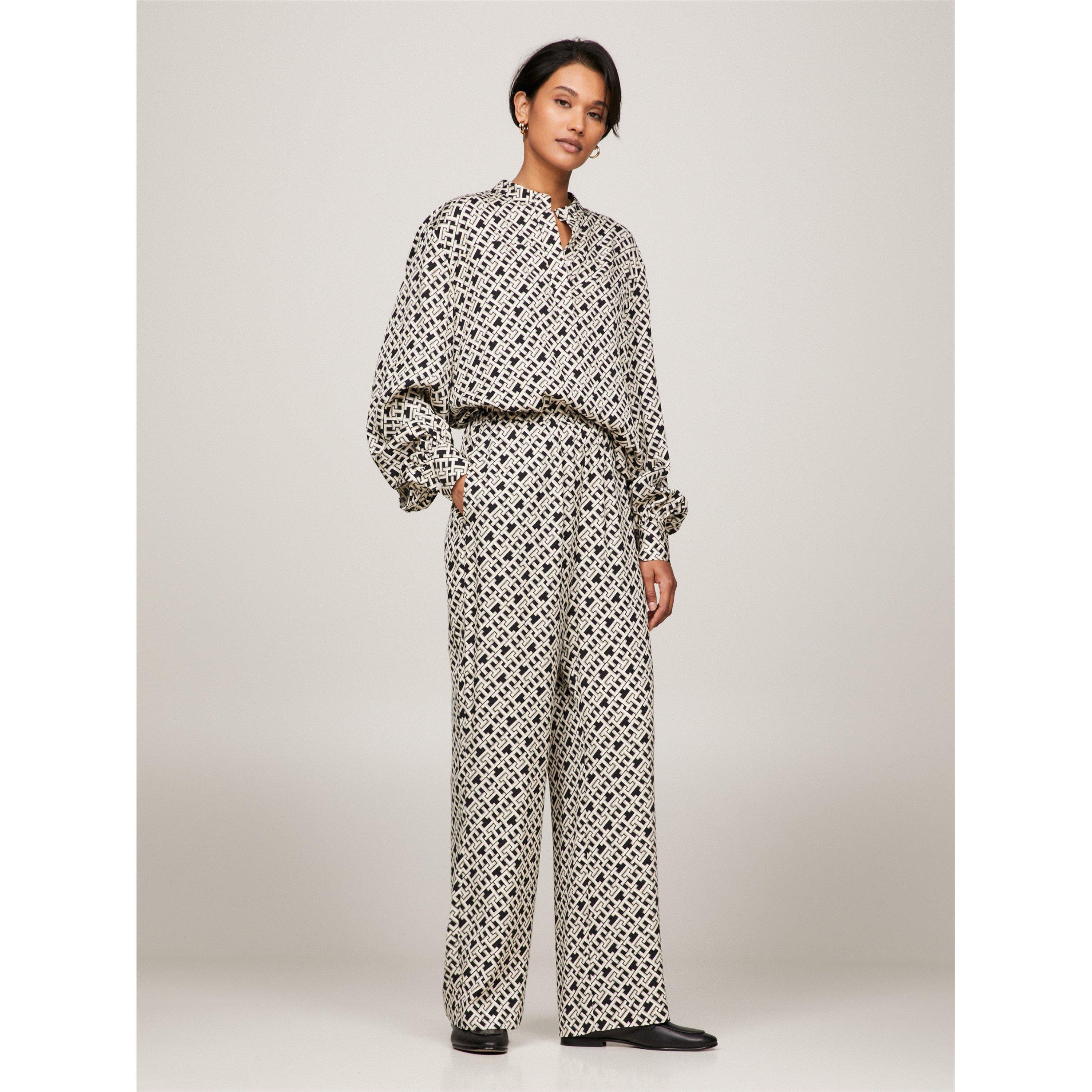 Monogram - Tommy Hilfiger - Women's Fluid Pull-On Wide Leg Trousers - 2