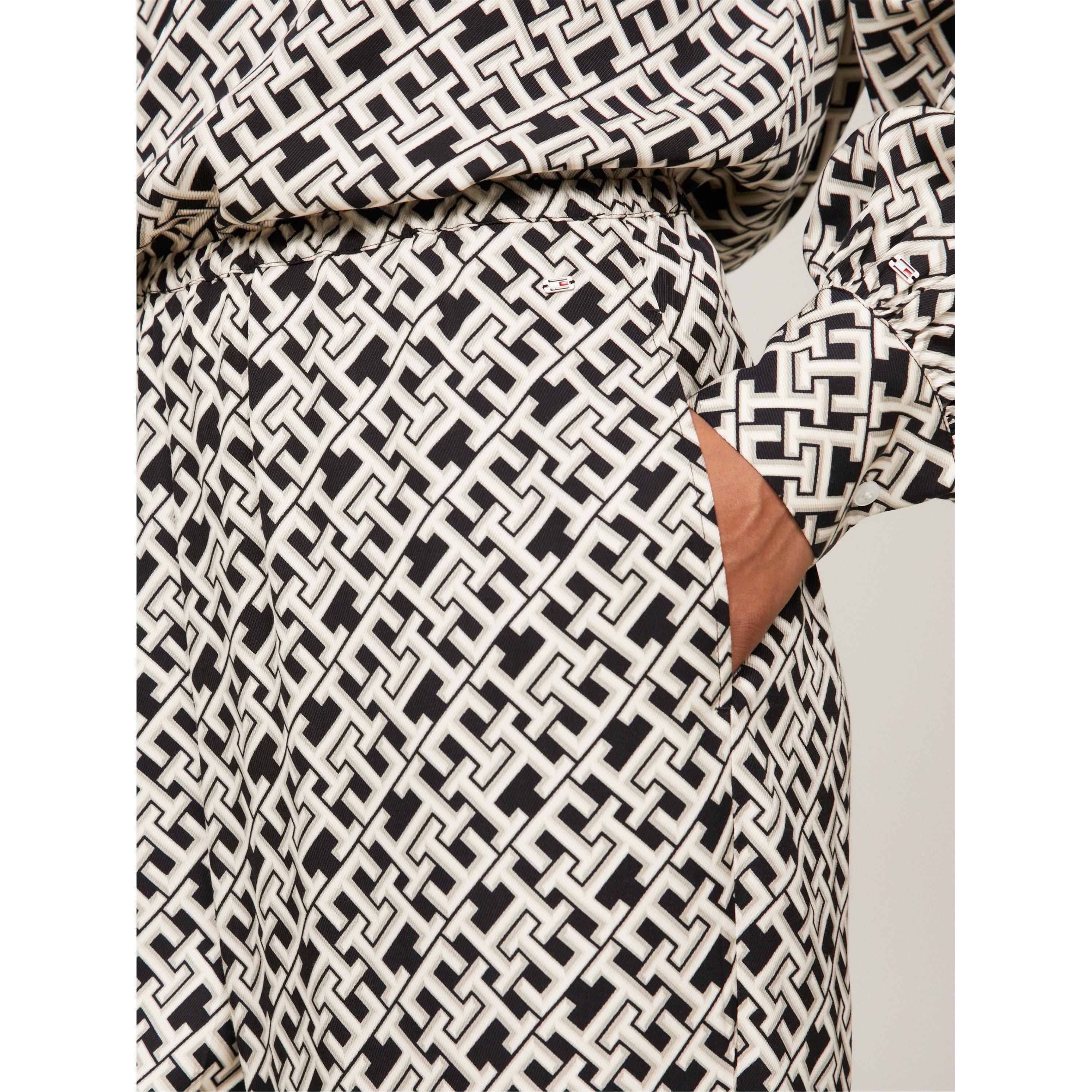 Monogram - Tommy Hilfiger - Women's Fluid Pull-On Wide Leg Trousers - 4