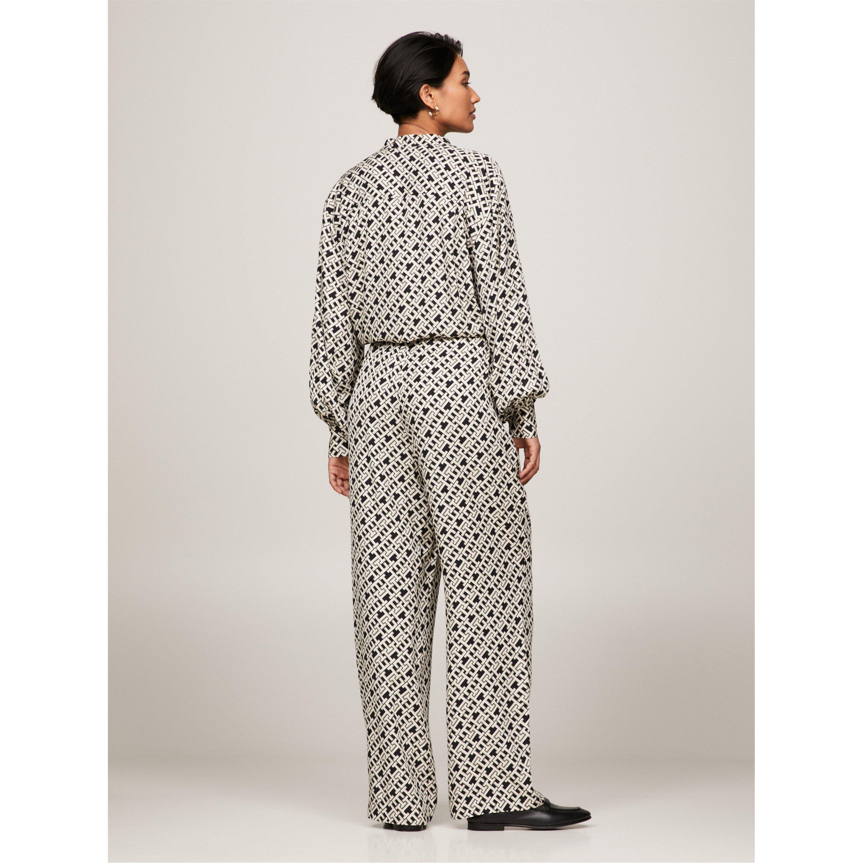 Monogram - Tommy Hilfiger - Women's Fluid Pull-On Wide Leg Trousers - 5