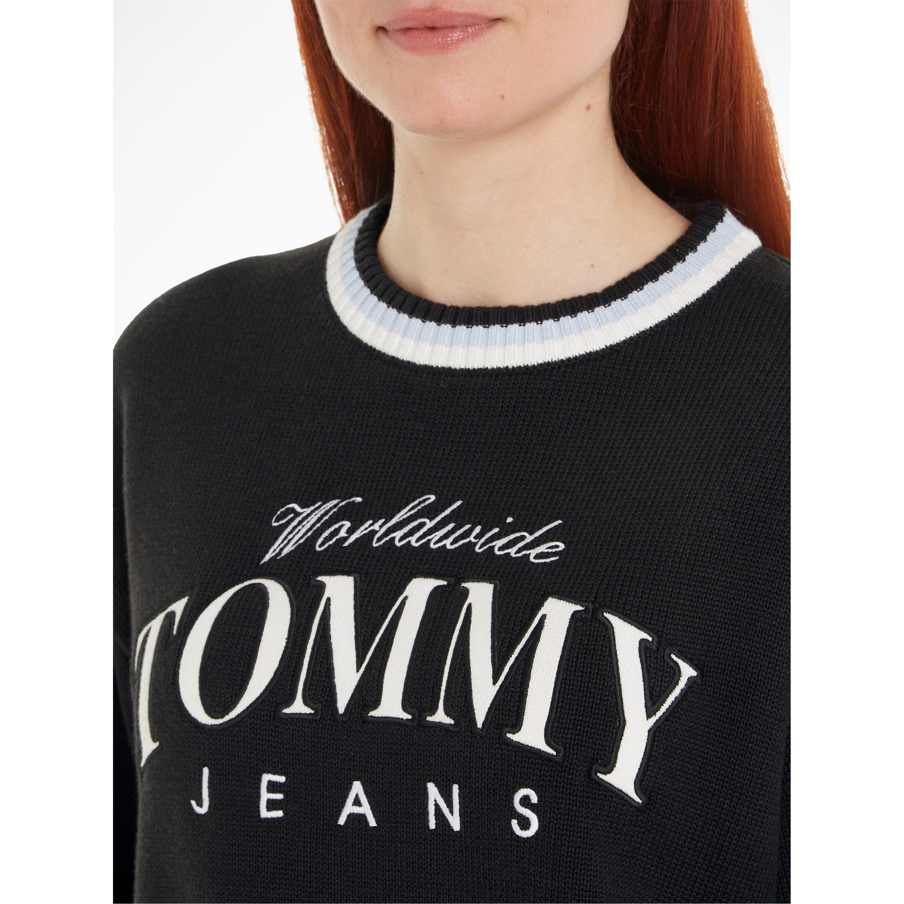 Schwarz - Tommy Jeans - Women's Varsity Crew Sweatshirt - 3
