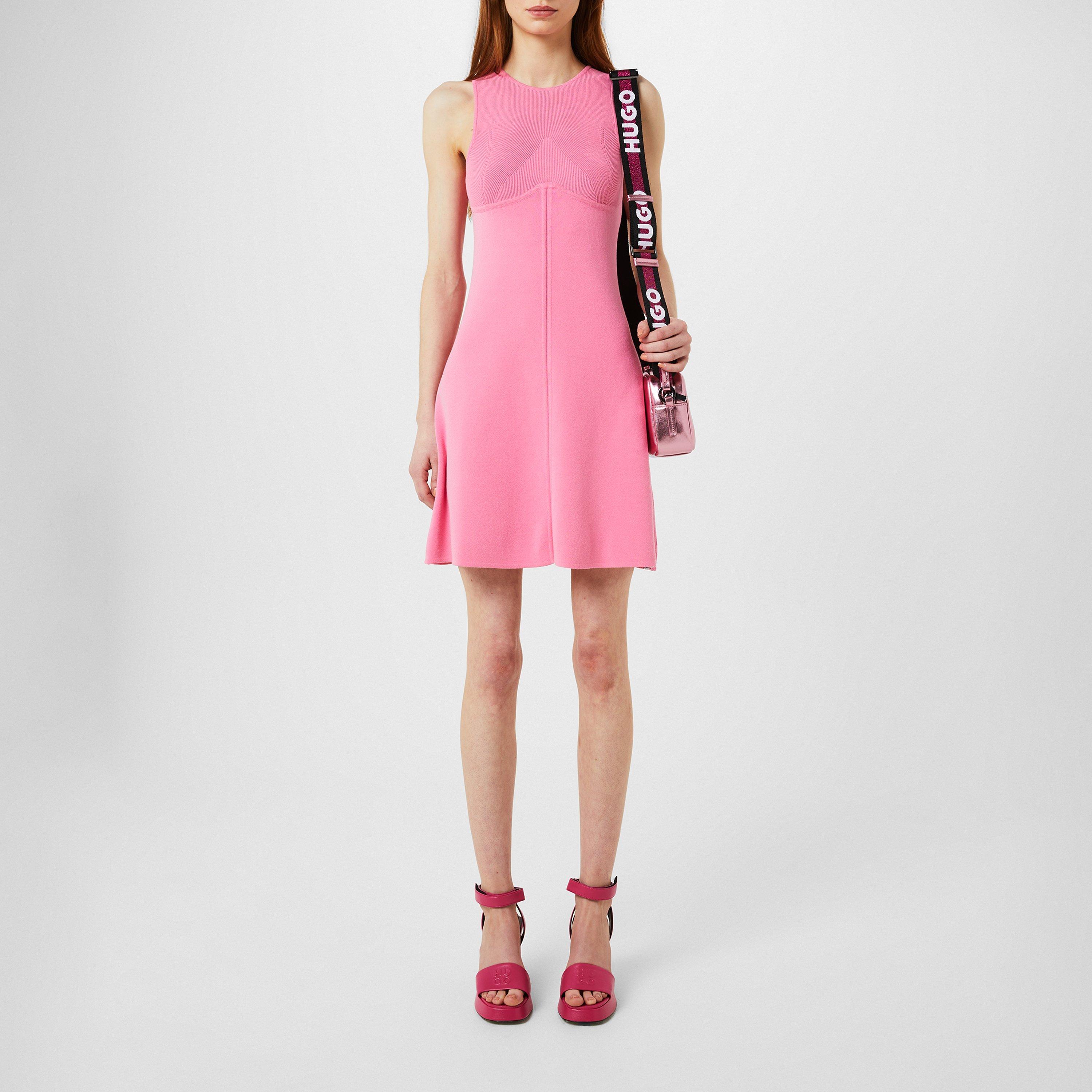 Open Pink - Hugo - Women's Knitted Jumper Dress - 6