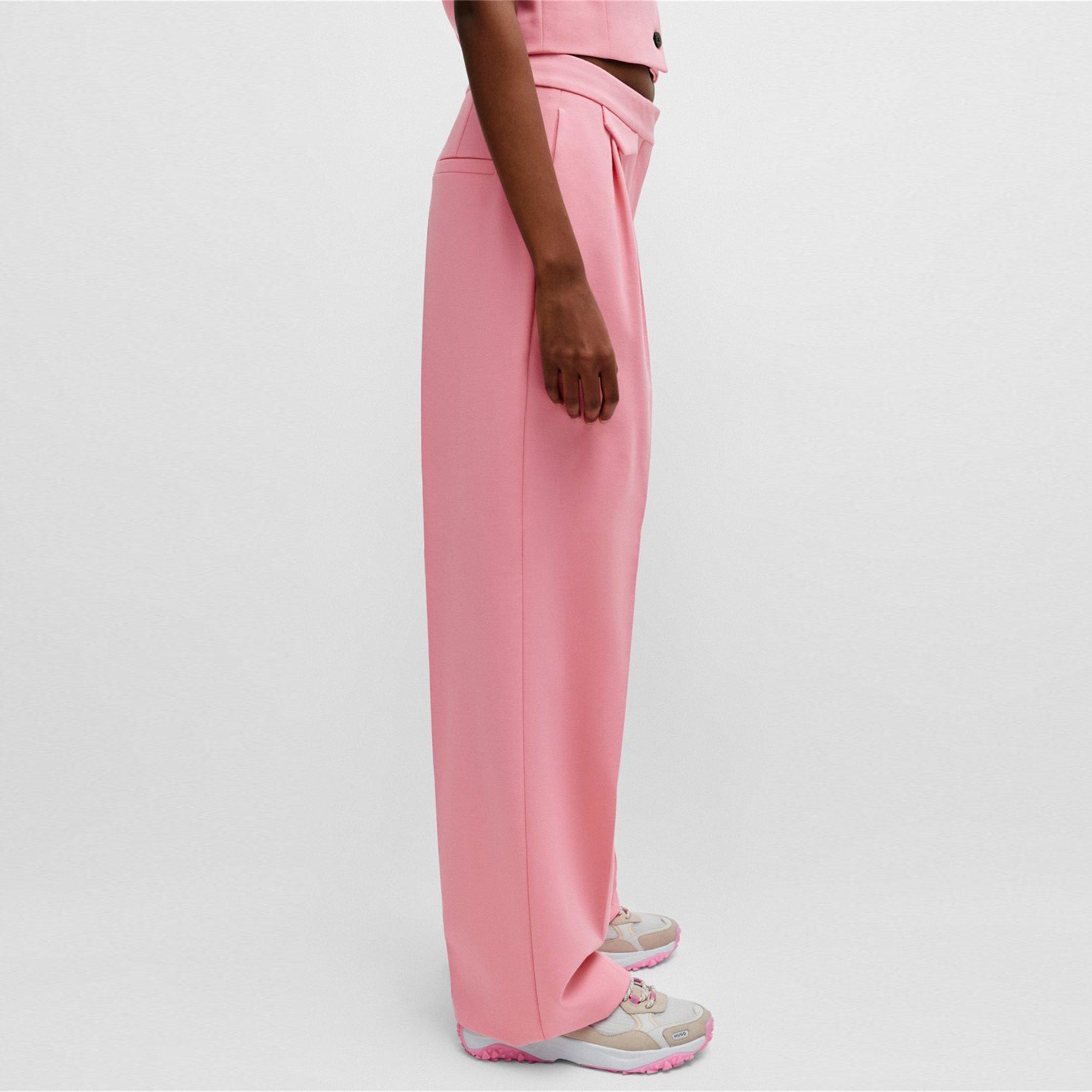 Open Pink - Hugo - Women's Helepher Wide Leg Trousers - 4