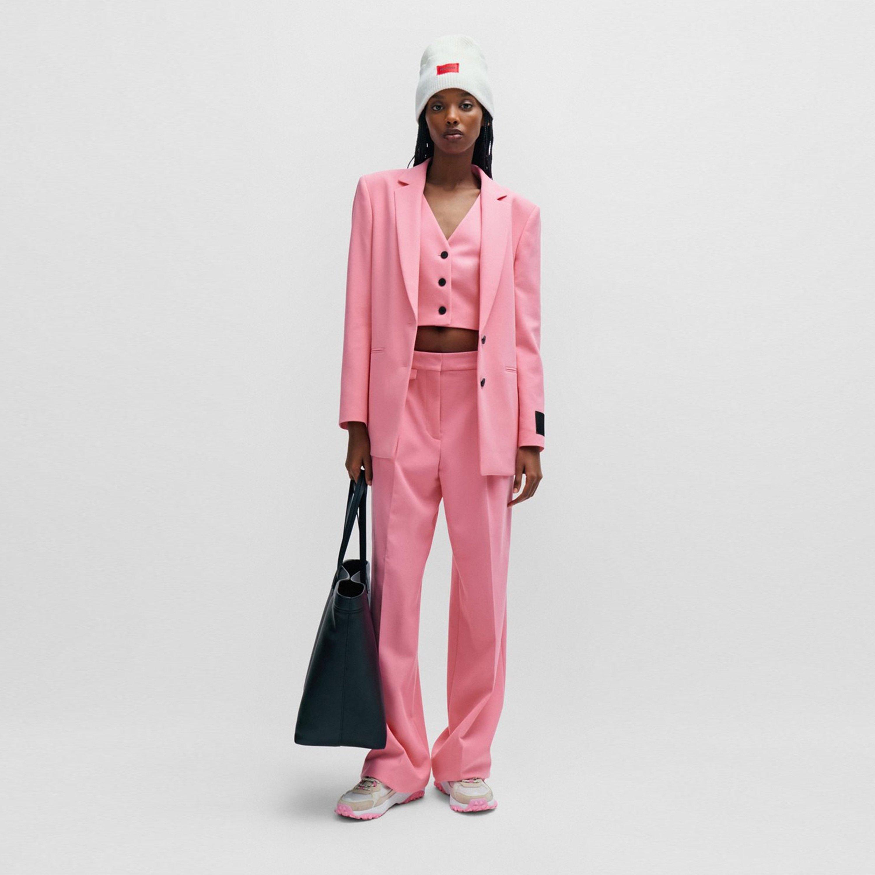 Open Pink - Hugo - Women's Helepher Wide Leg Trousers - 5