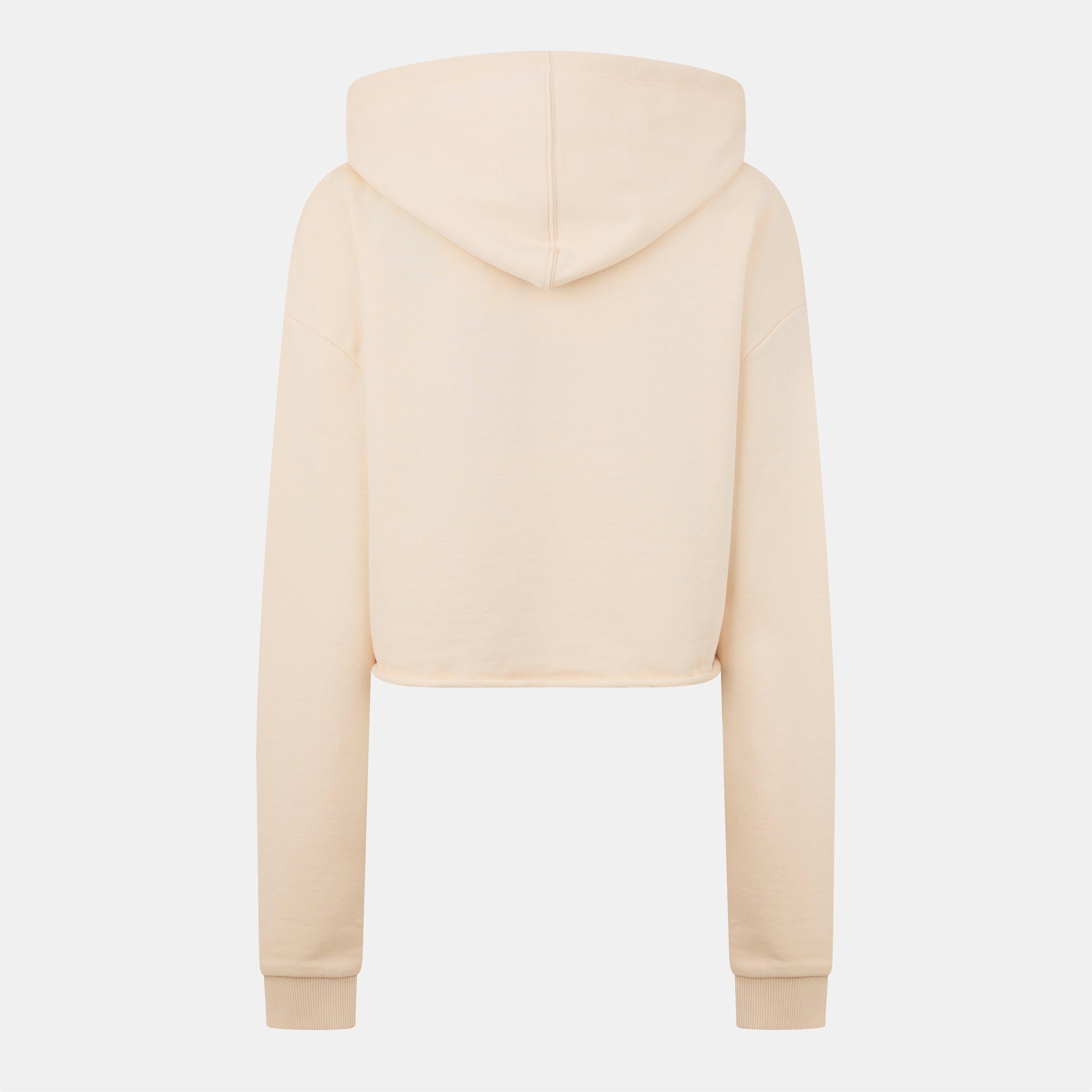 Light Beige - Hugo - Women's Cropped Hoodie - 2