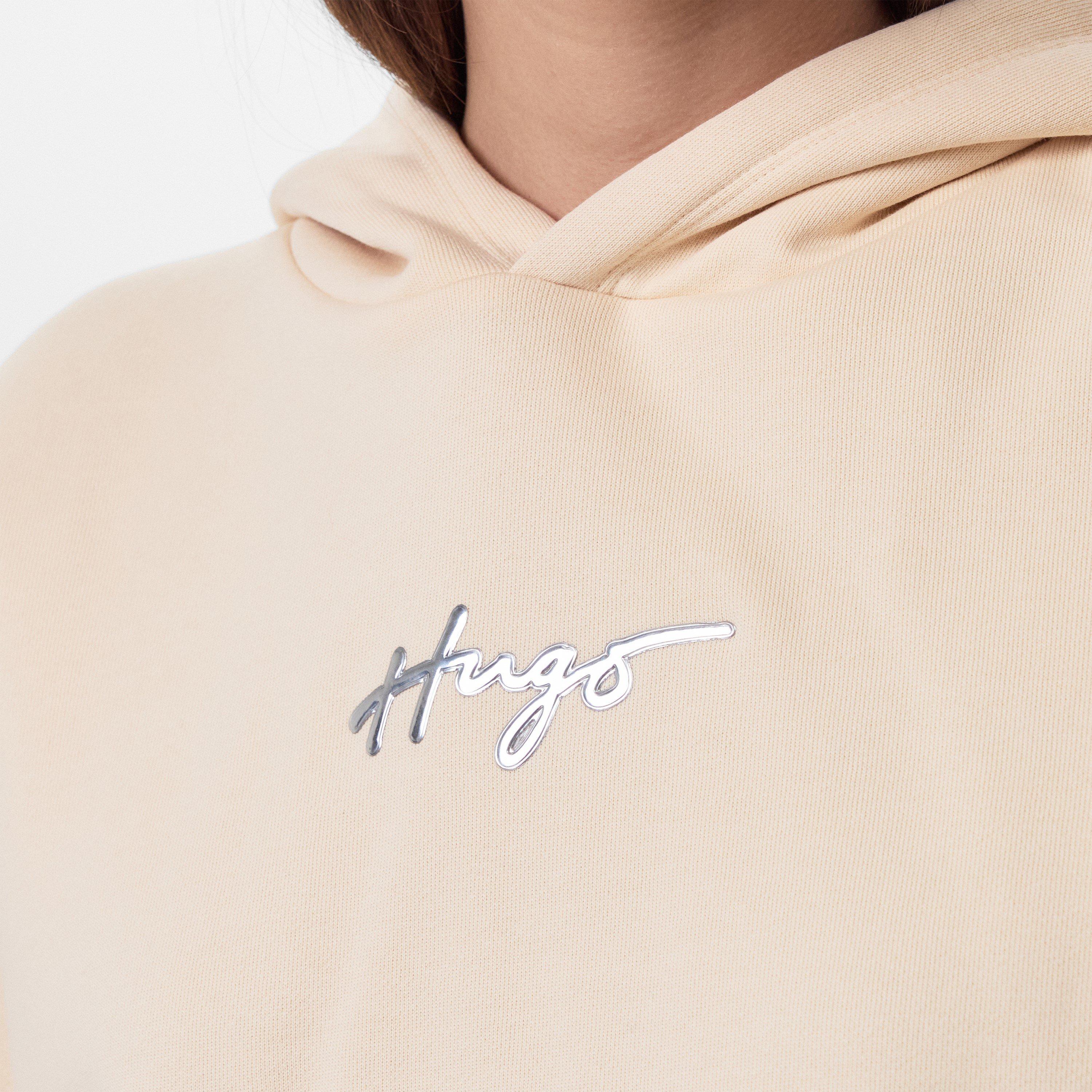 Light Beige - Hugo - Women's Cropped Hoodie - 5