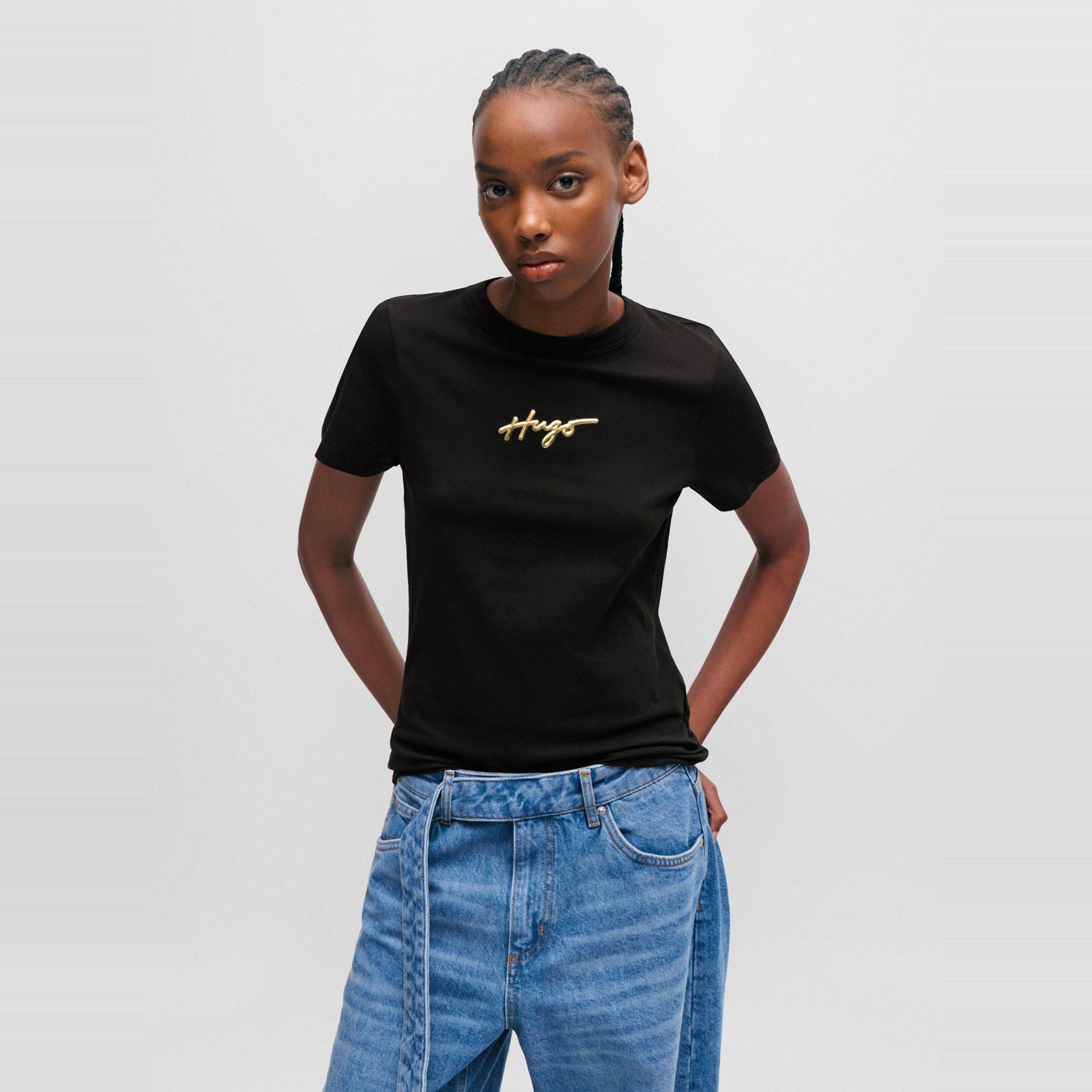 Black - Hugo - Women's Classic Tee Cotton T-Shirt - 2