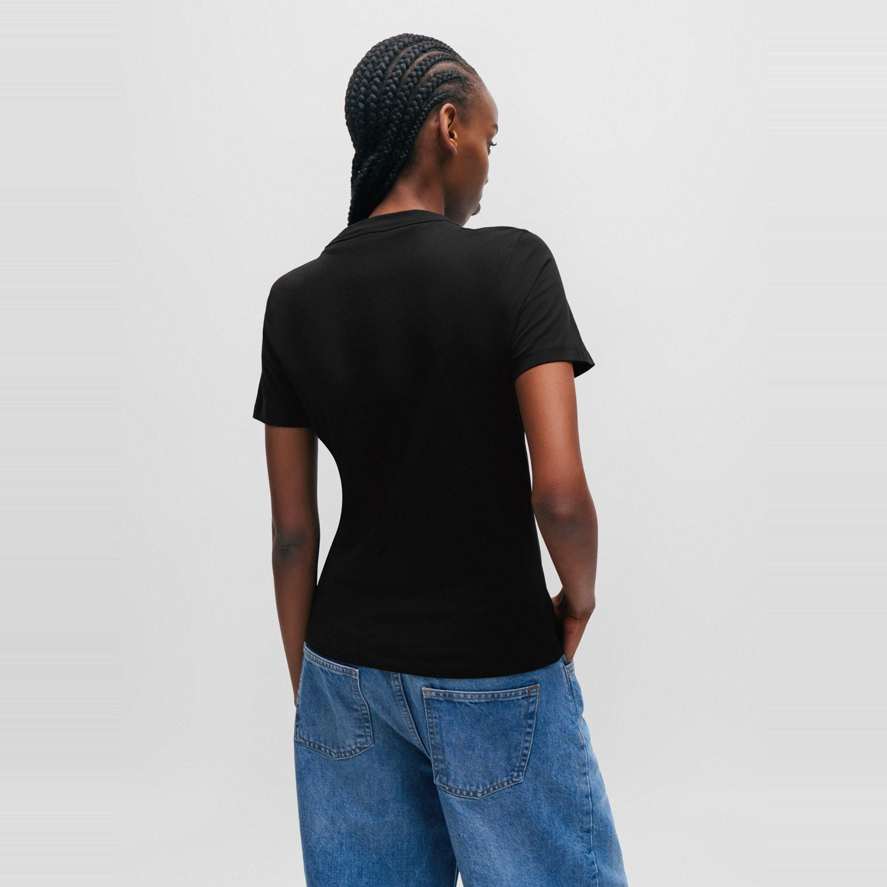 Black - Hugo - Women's Classic Tee Cotton T-Shirt - 3