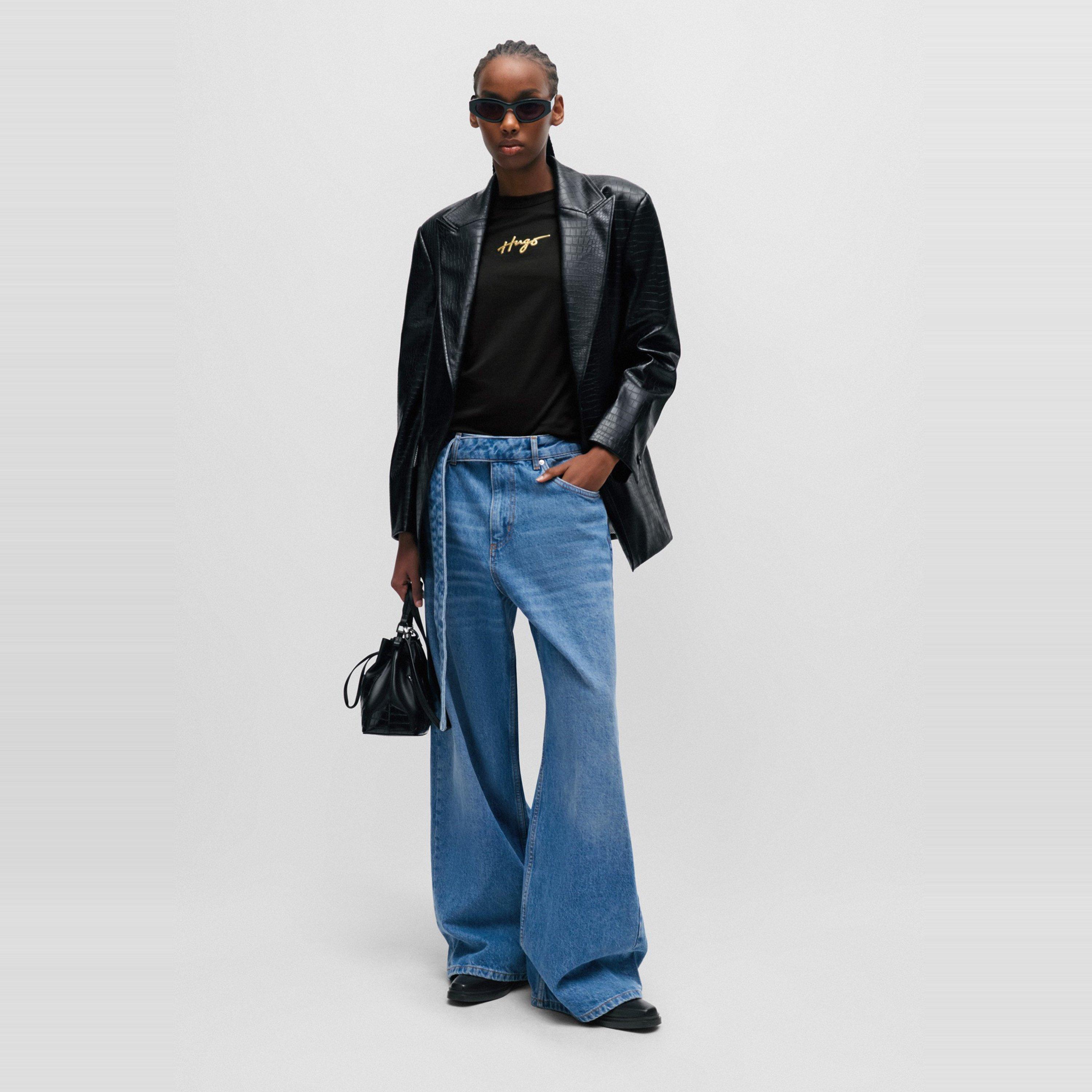 Black - Hugo - Women's Classic Tee Cotton T-Shirt - 5