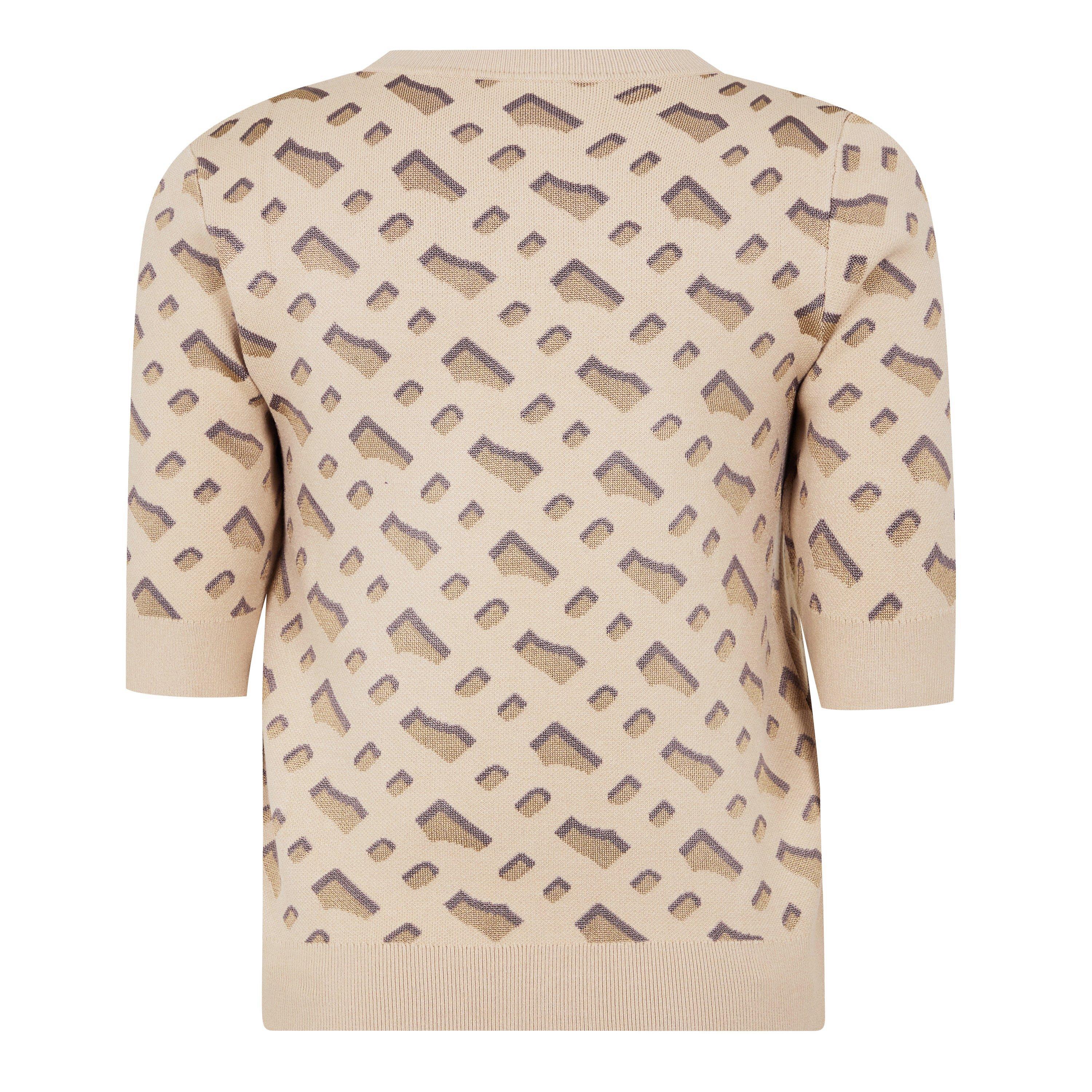 Open Miscellane - Boss - Women's Furkini T-Shirt, All-over Monogram Pattern - 2