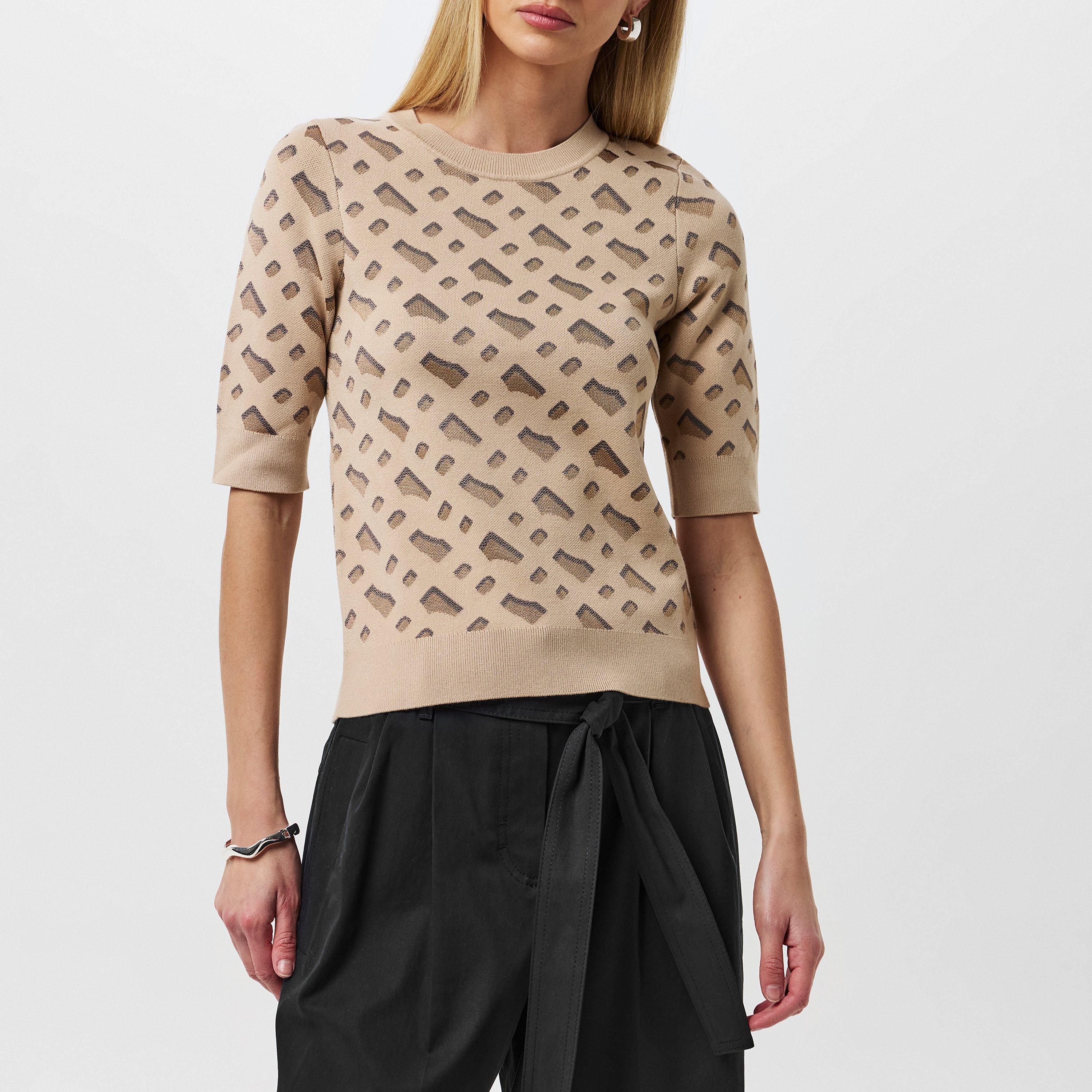 Open Miscellane - Boss - Women's Furkini T-Shirt, All-over Monogram Pattern - 3