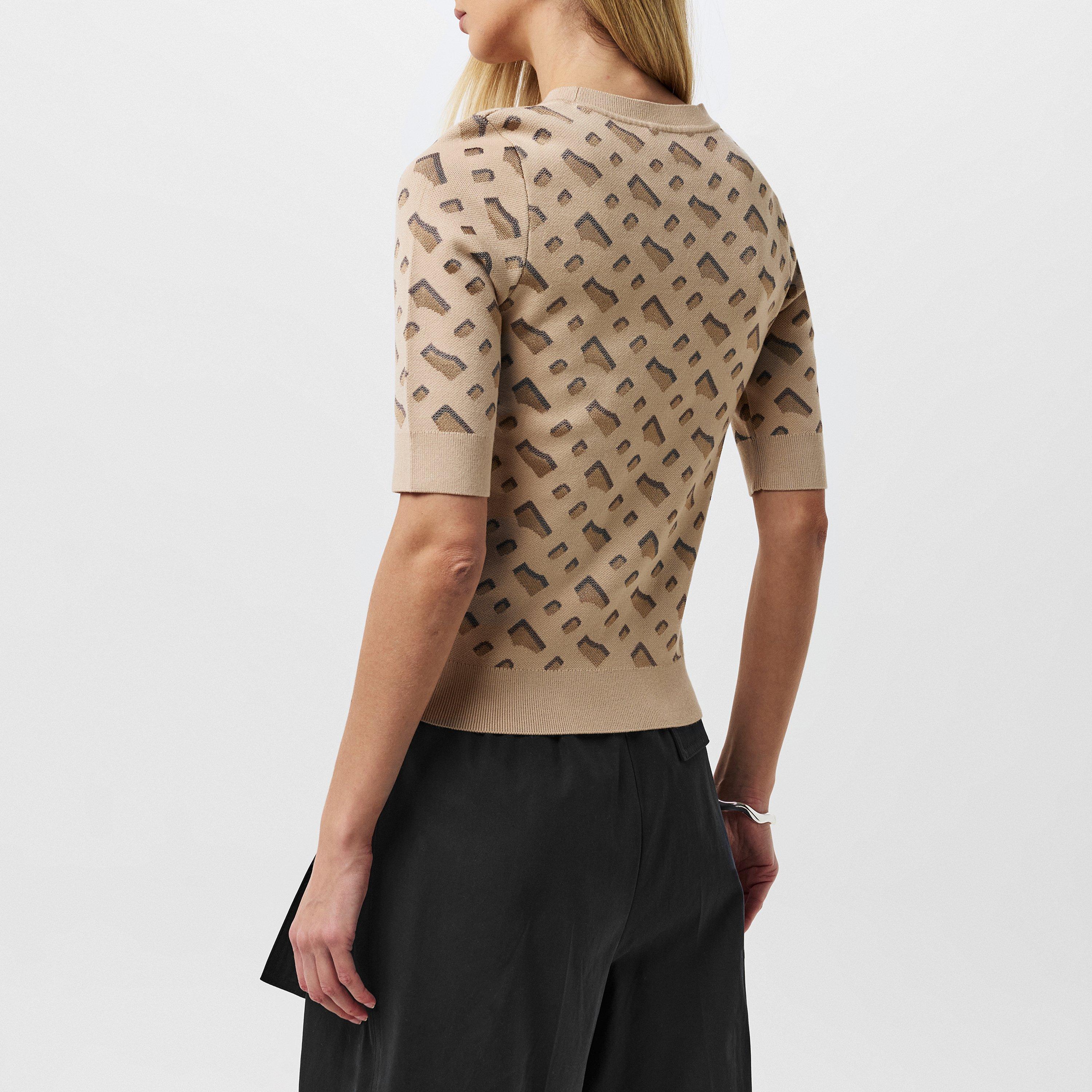 Open Miscellane - Boss - Women's Furkini T-Shirt, All-over Monogram Pattern - 4