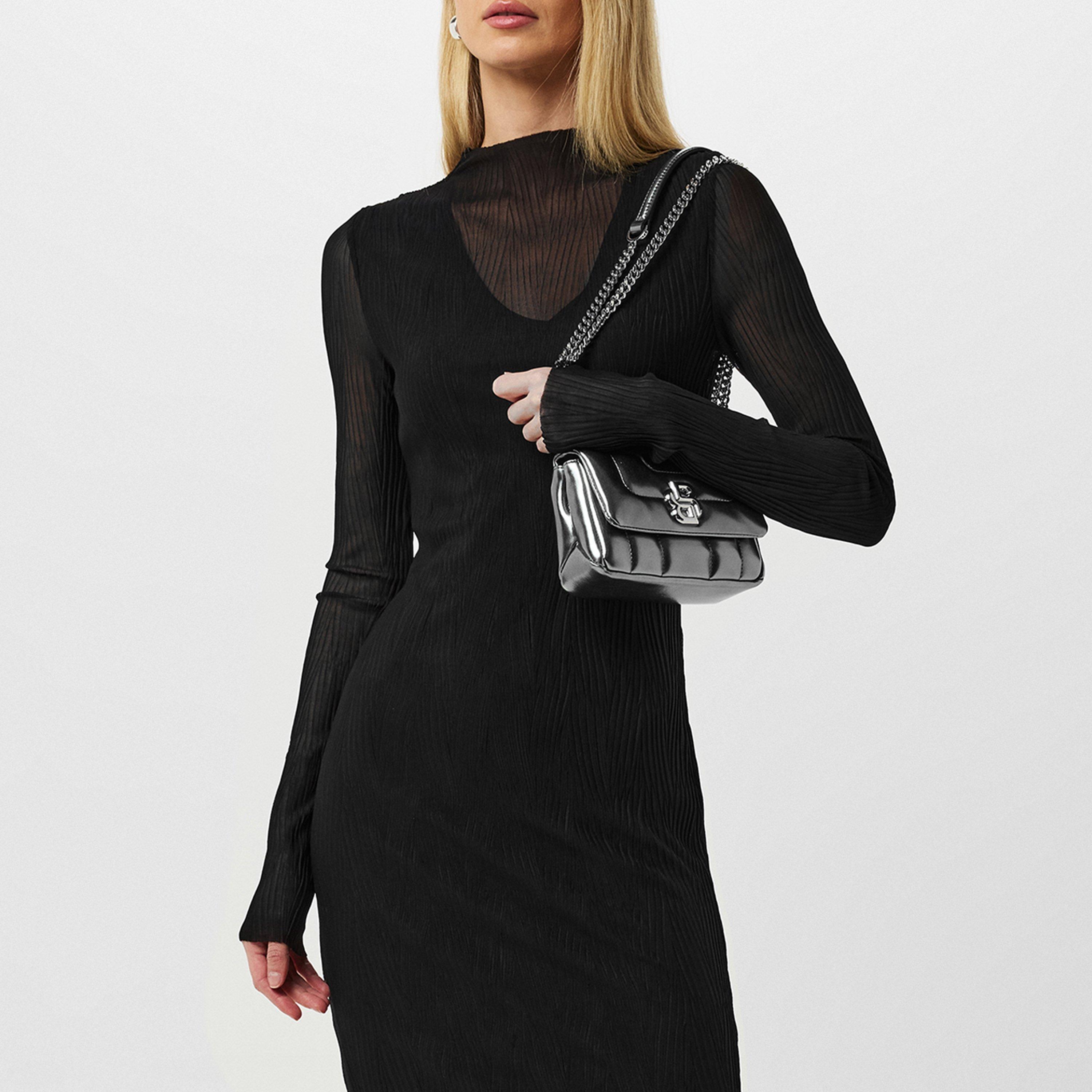 Black 001 - Boss - Women's Eviba Mesh Dress, Luxurious Fabric - 3