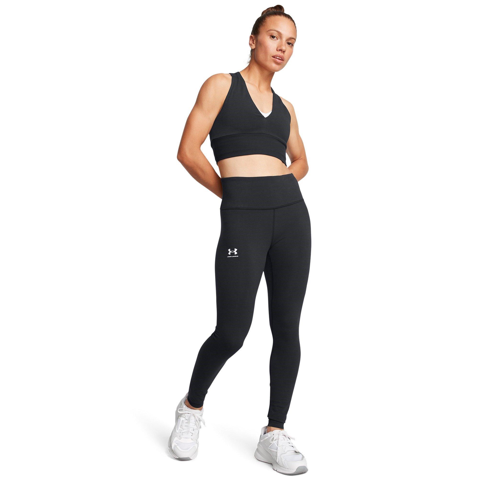 Black/White - Under Armour - Rival Leggings Womens - 4