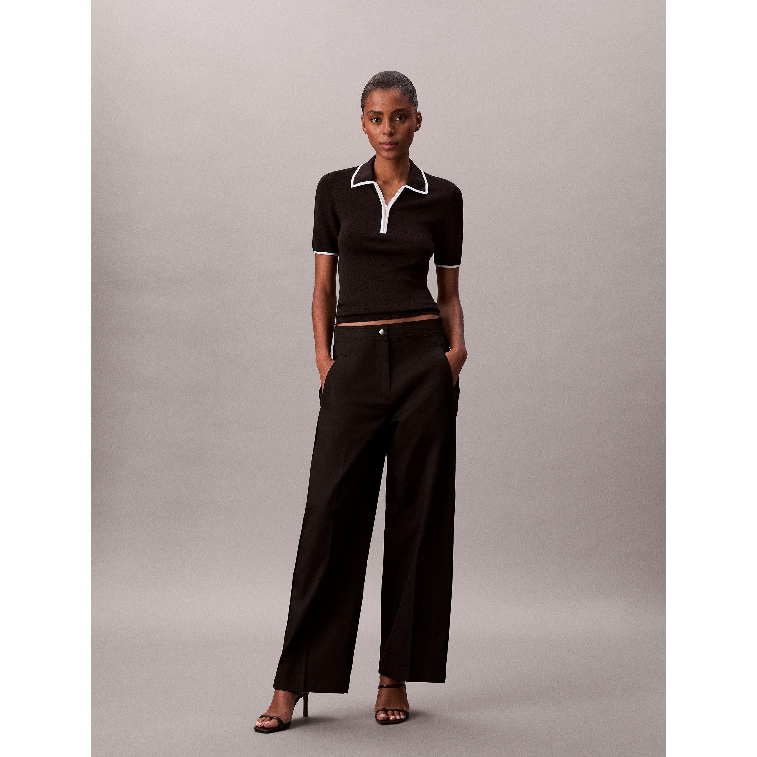 Black - Calvin Klein Jeans - Women's Wide Leg Trousers - 2