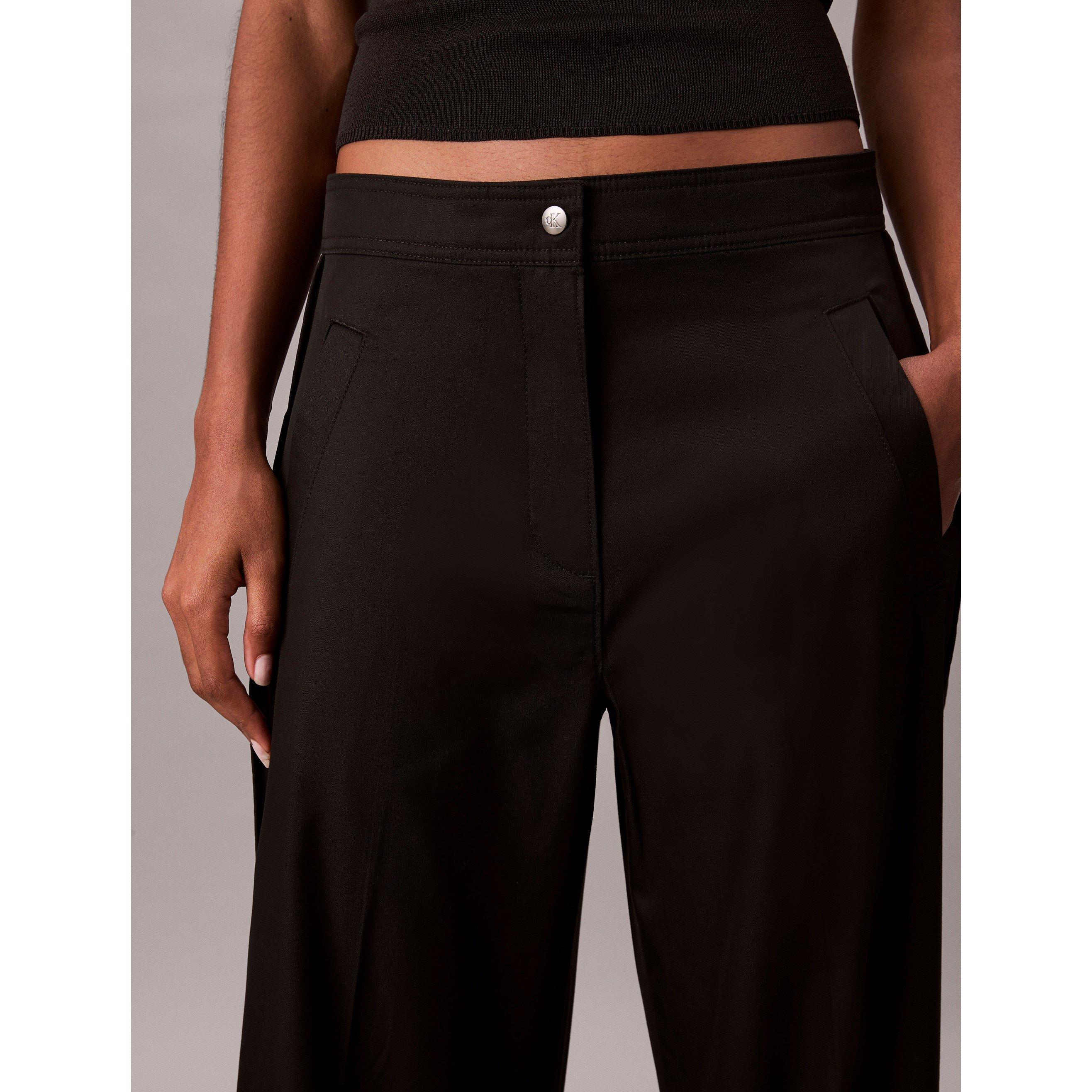 Black - Calvin Klein Jeans - Women's Wide Leg Trousers - 3