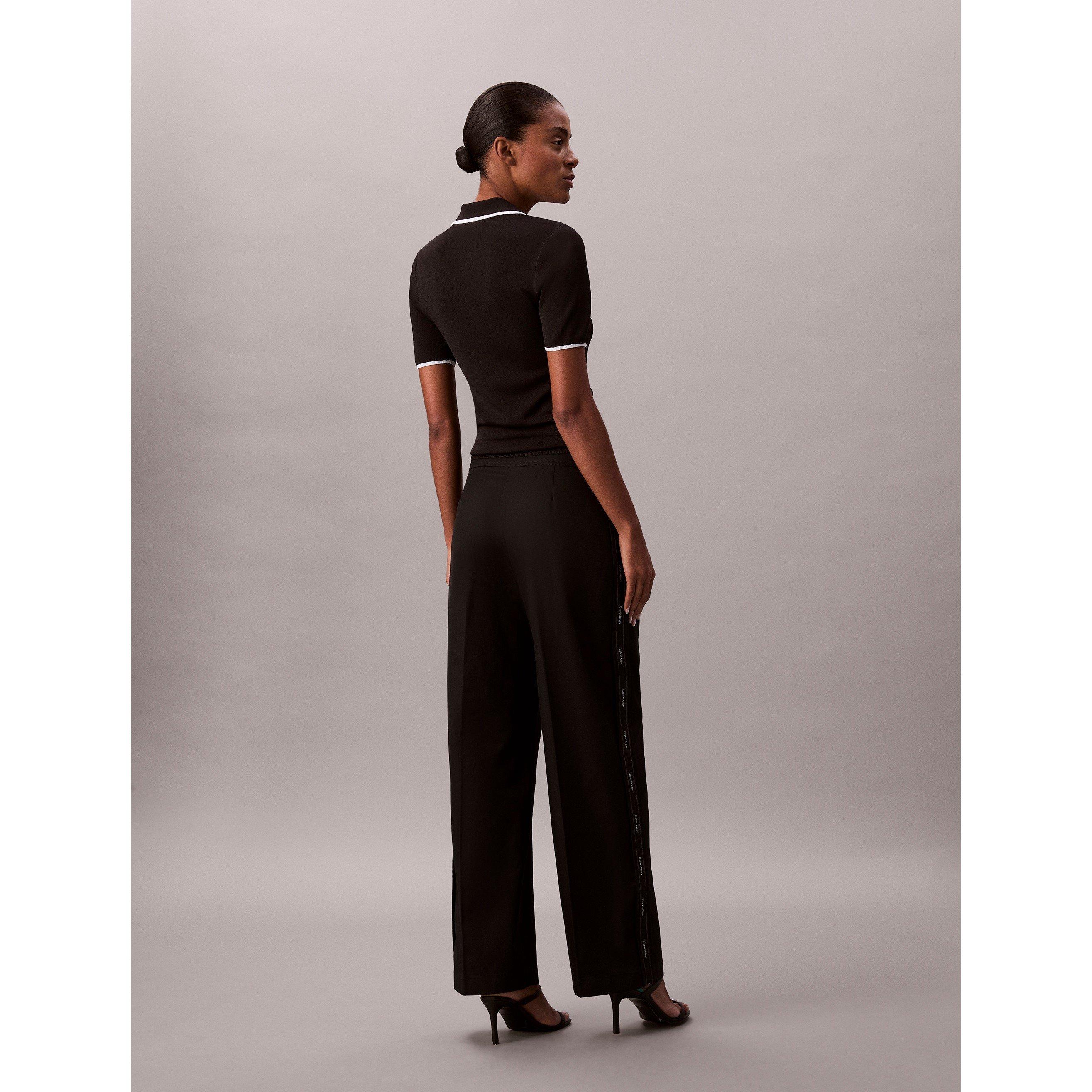 Black - Calvin Klein Jeans - Women's Wide Leg Trousers - 5