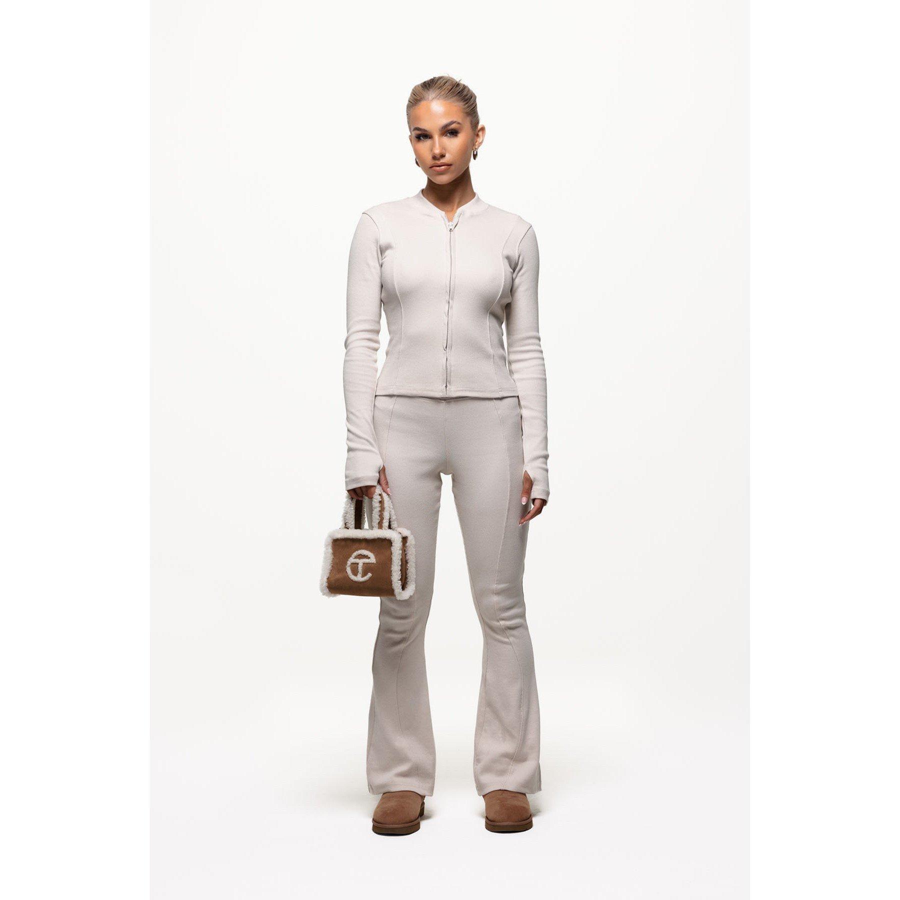 Cream - Good For Nothing - Contour Ribbed Leggings Cream - 1
