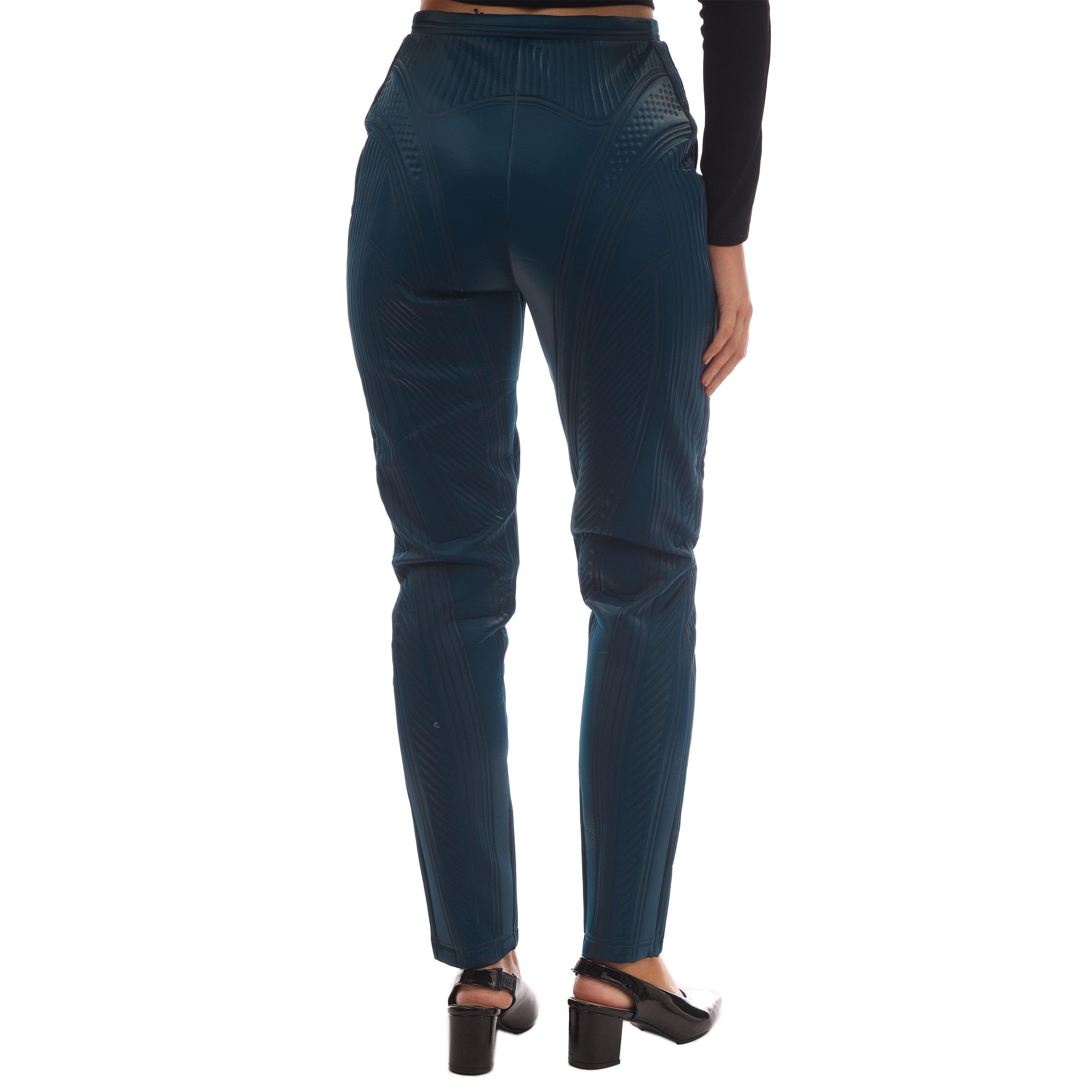 Blue - Mugler - Women's Embossed Leggings - 3